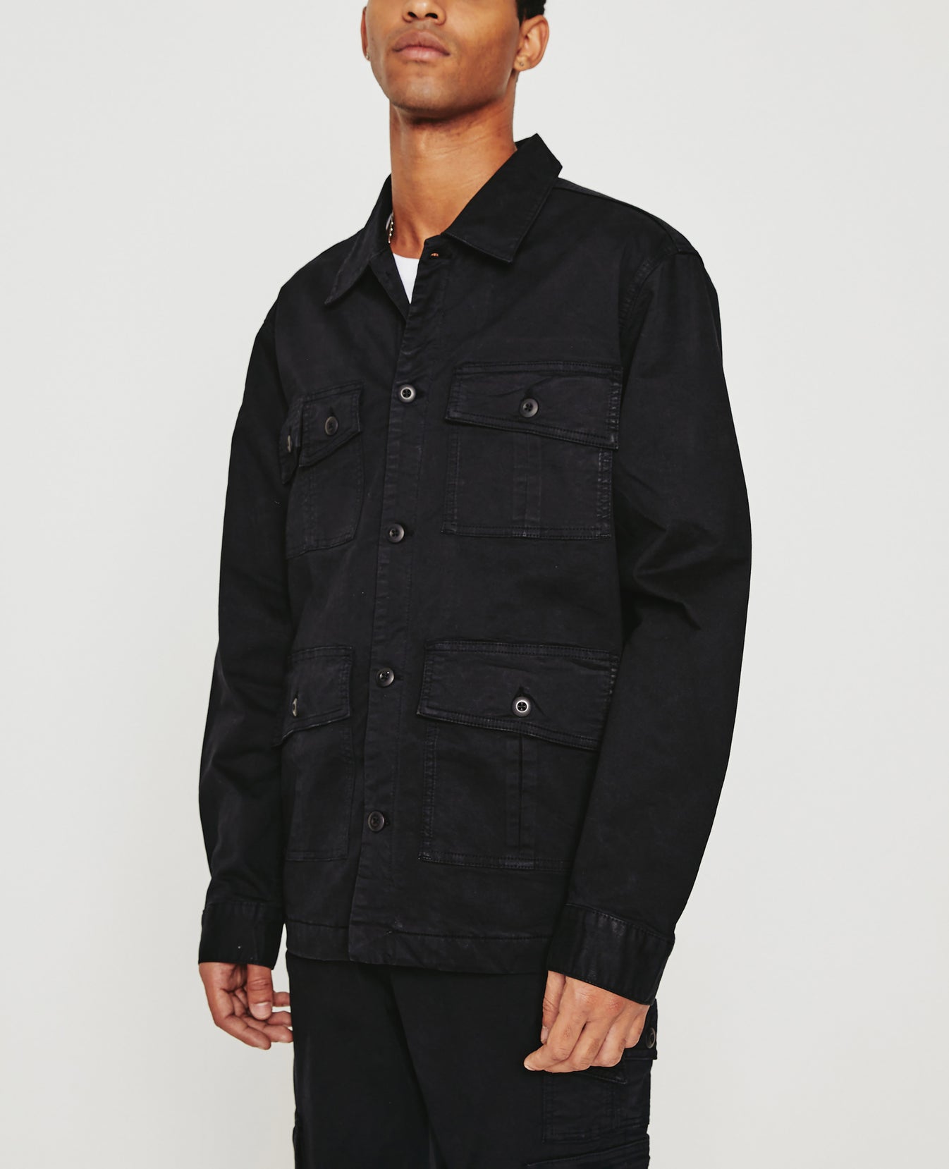 Lance Fatigue Pure Black Mens Top Photo 1