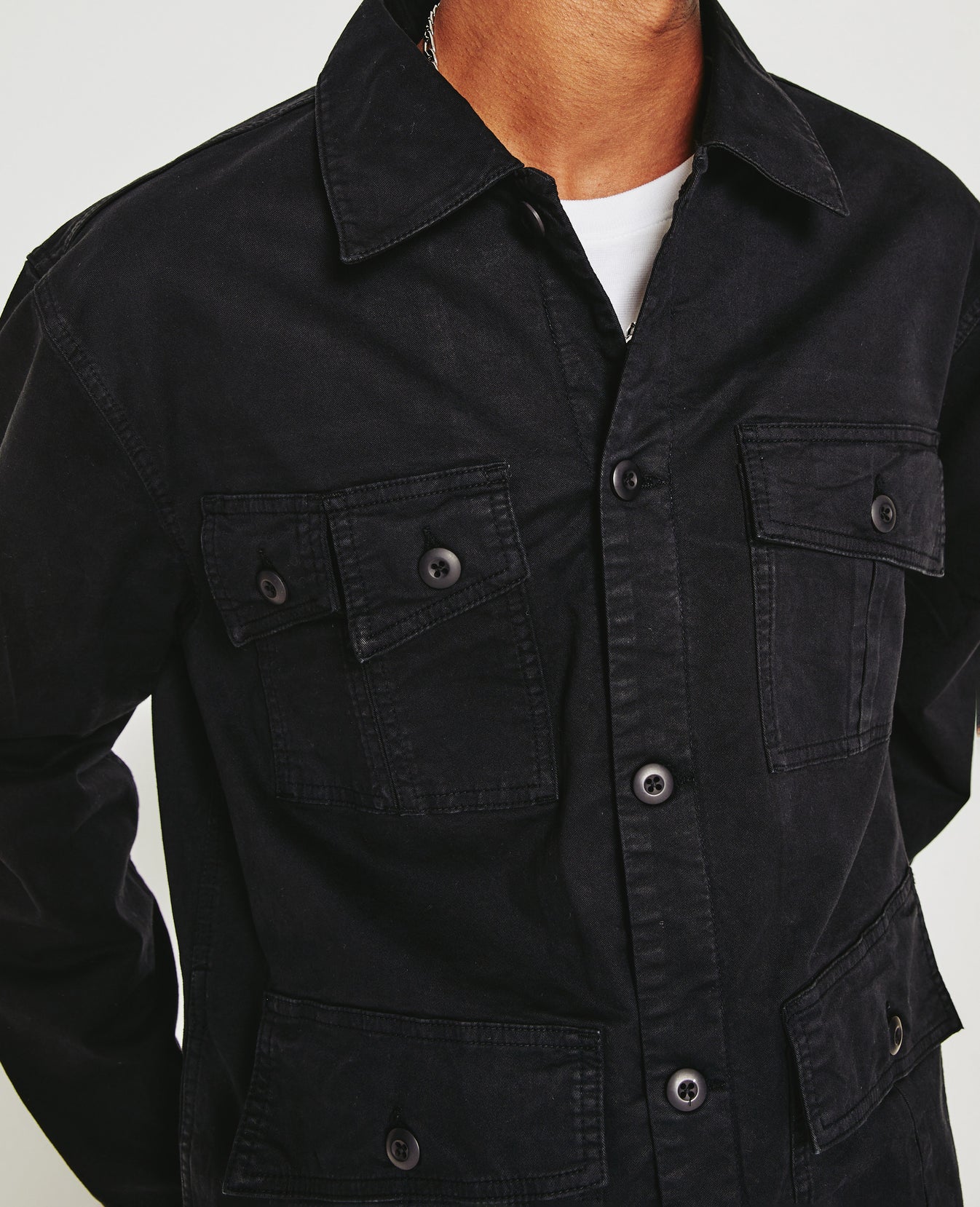 Lance Fatigue Pure Black Mens Top Photo 3