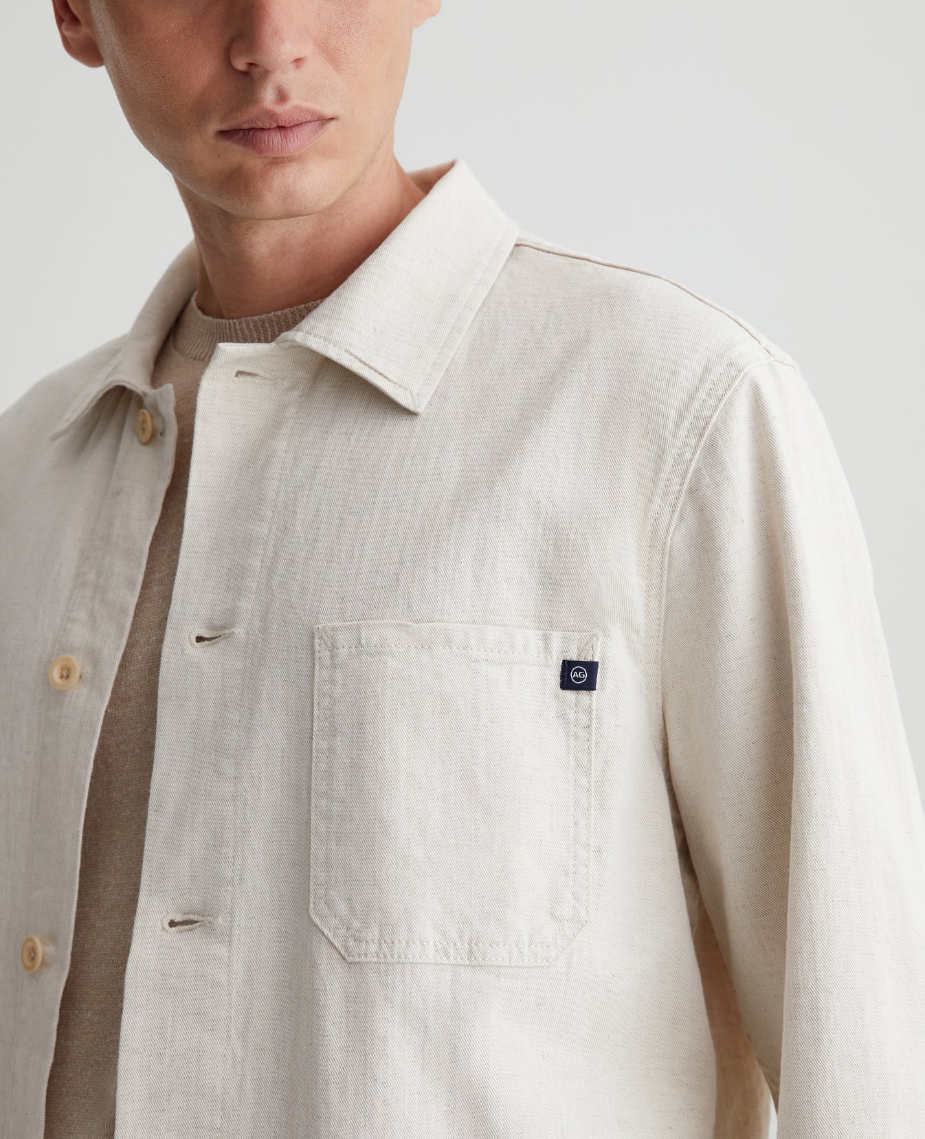 Roari Jacket Natural Mens Top Photo 3