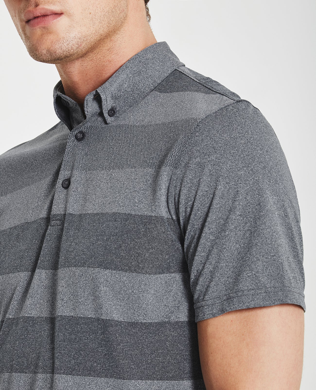 Hansen Stripe Polo Naval Blue Green Label Collection Men Tops Photo 2