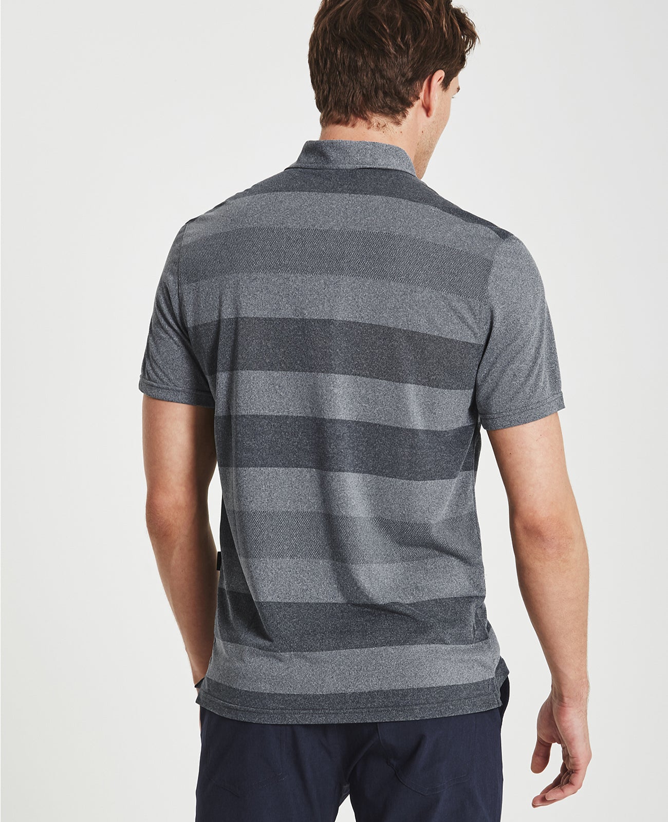Hansen Stripe Polo Naval Blue Green Label Collection Men Tops Photo 4