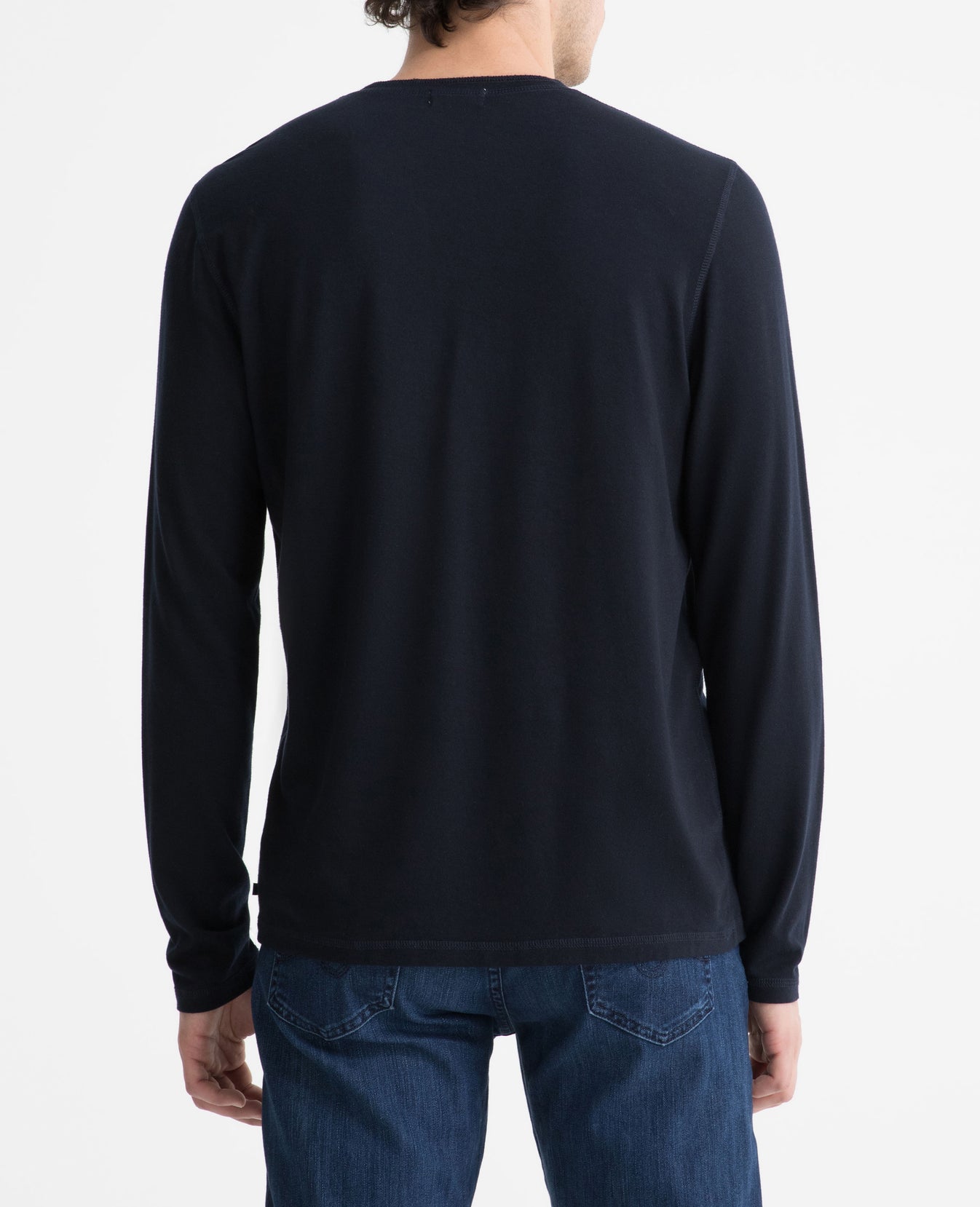 Clyde Henley True Navy Long Sleeve Henley Men Tops Photo 6