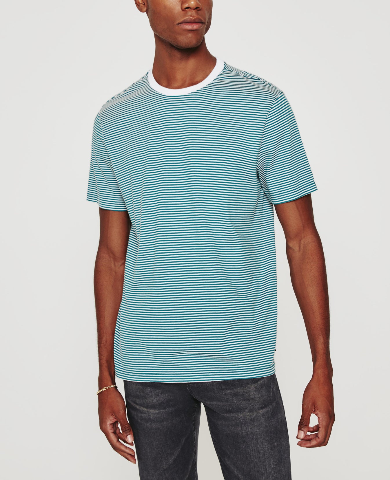 Bryce Crew Ocean Stone/Ivory Dust Classic Fit Crew Men Tops Photo 1