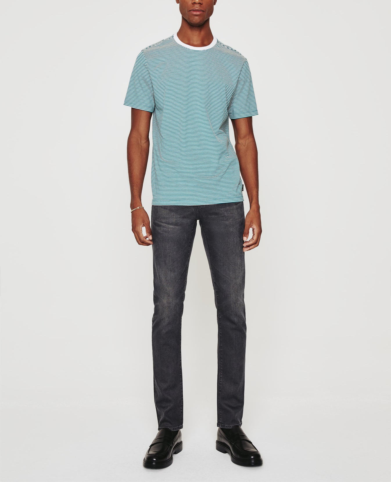 Bryce Crew Ocean Stone/Ivory Dust Classic Fit Crew Men Tops Photo 2