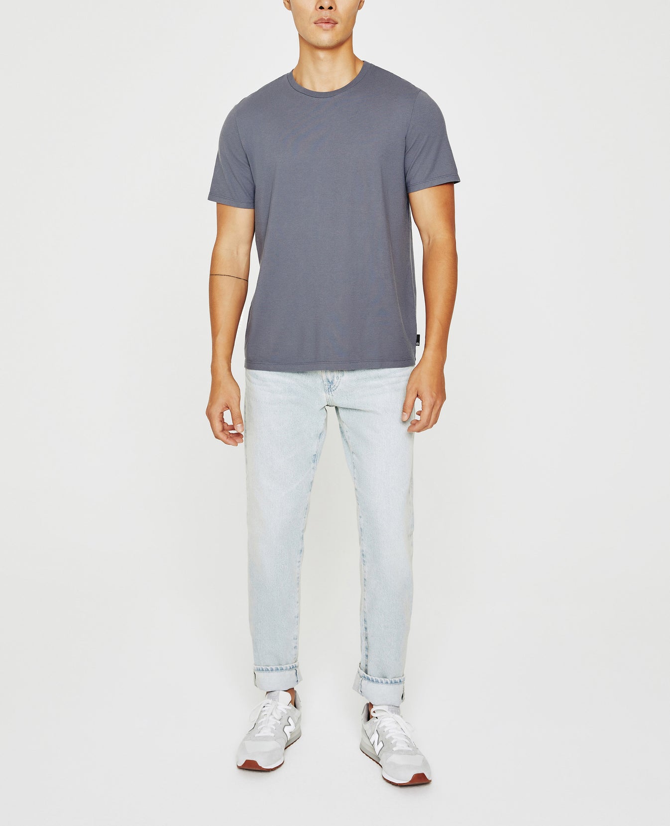 Bryce Crew Slate Sky Classic Crew Neck Men Top Photo 1