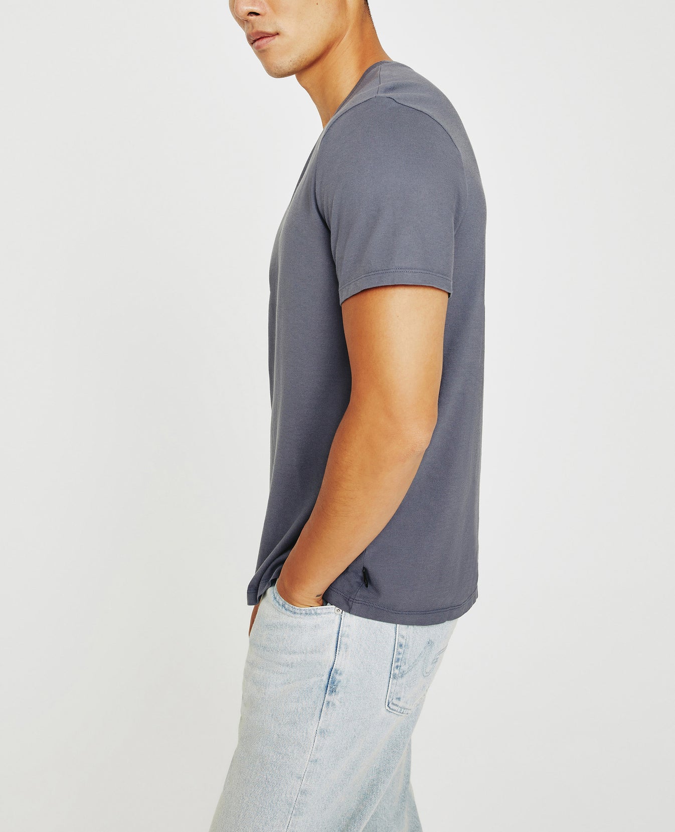 Bryce Crew Slate Sky Classic Crew Neck Men Top Photo 3