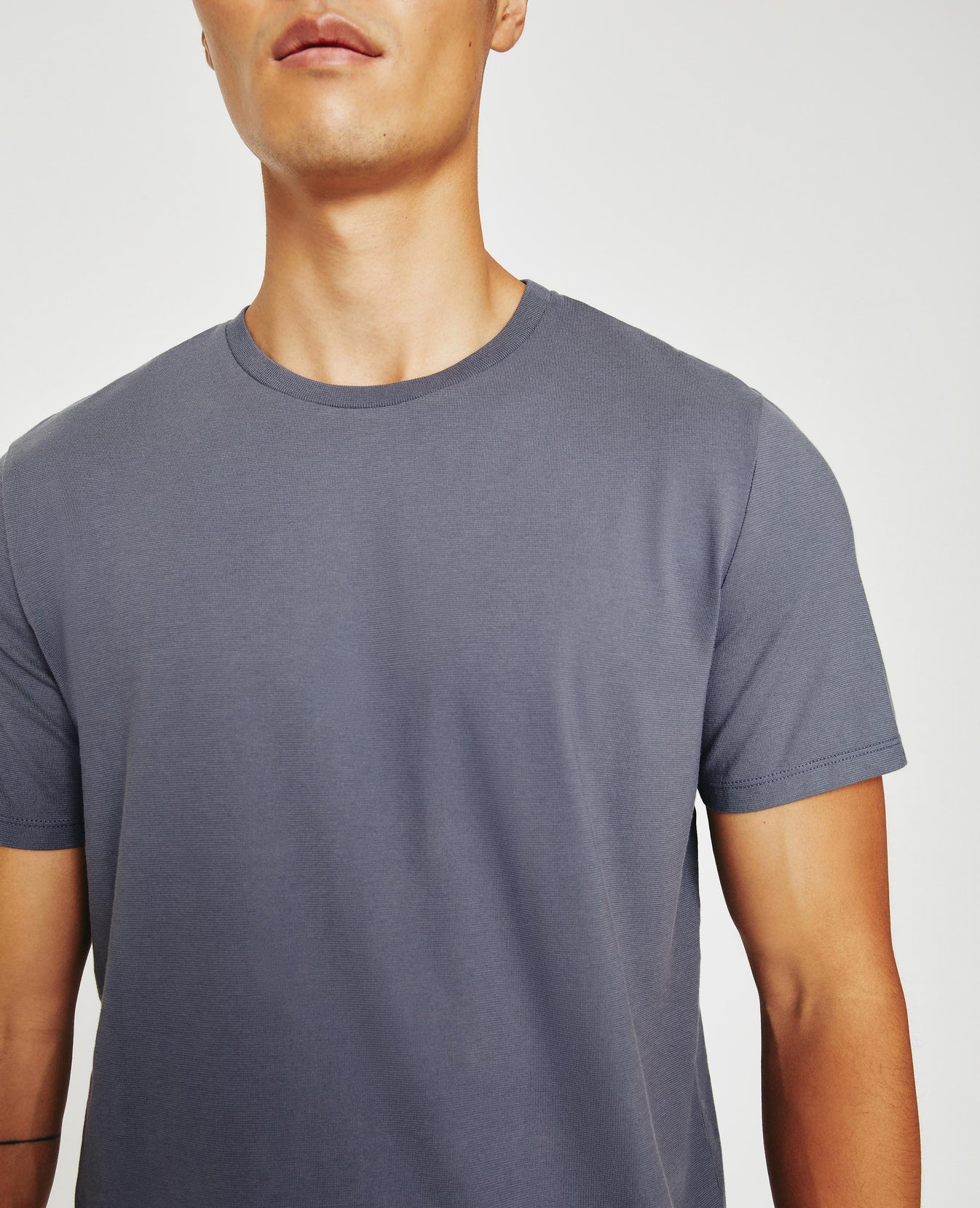 Bryce Crew Slate Sky Classic Crew Neck Men Top Photo 4