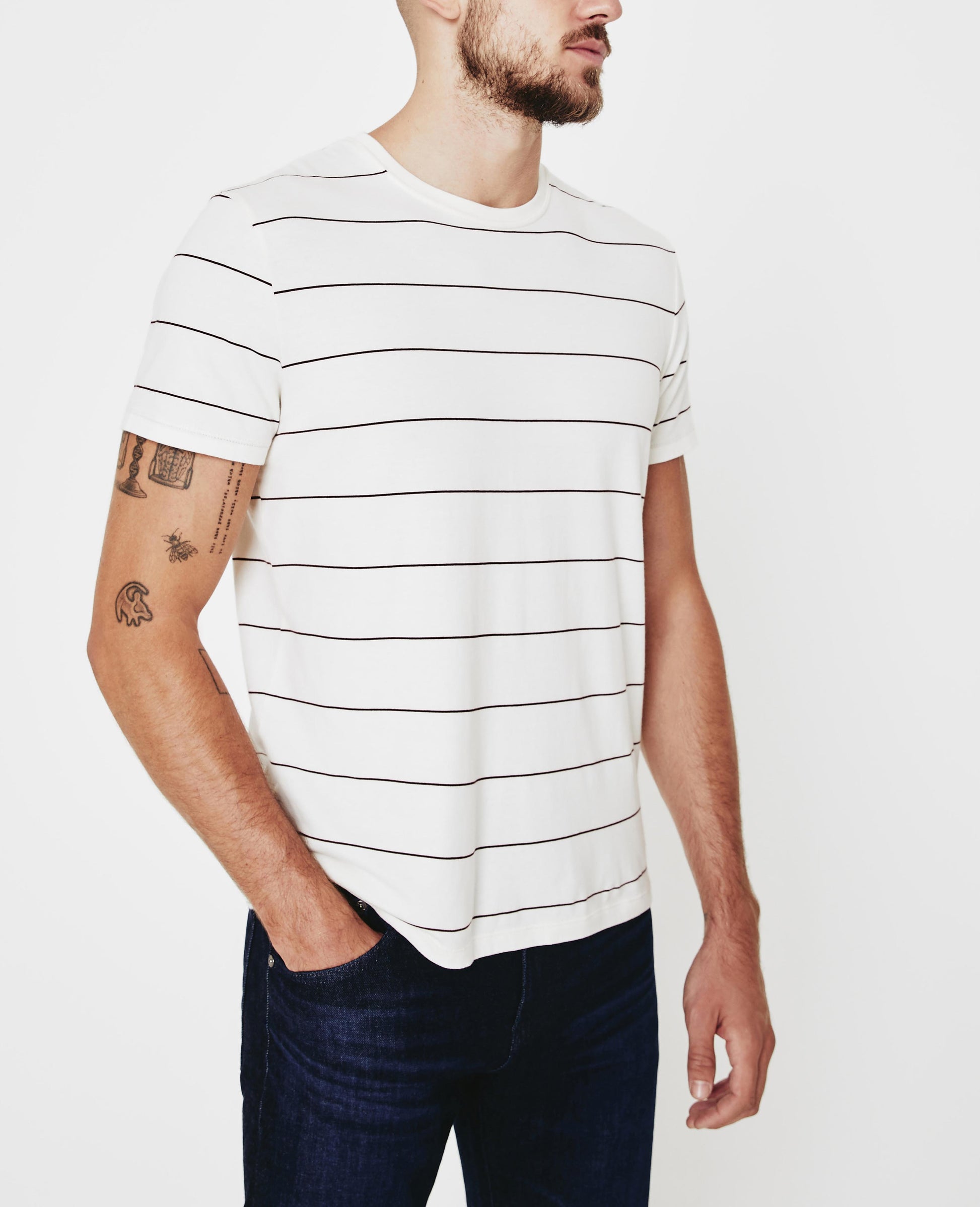 Bryce Crew Ivory Dust/Spiced Rum Classic Fit Crew Men Tops Photo 1