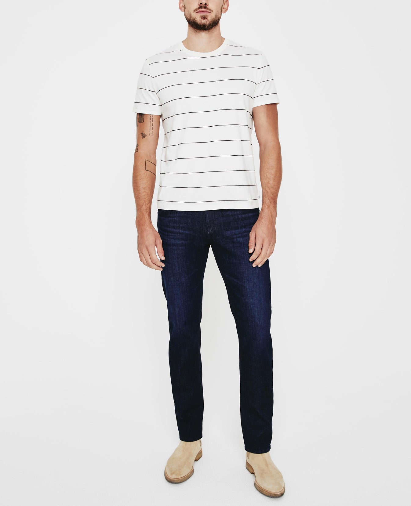 Bryce Crew Ivory Dust/Spiced Rum Classic Fit Crew Men Tops Photo 2