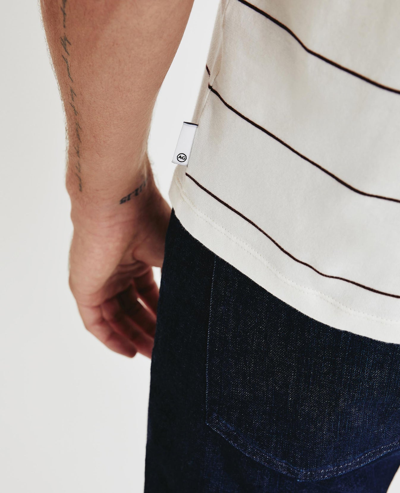 Bryce Crew Ivory Dust/Spiced Rum Classic Fit Crew Men Tops Photo 6