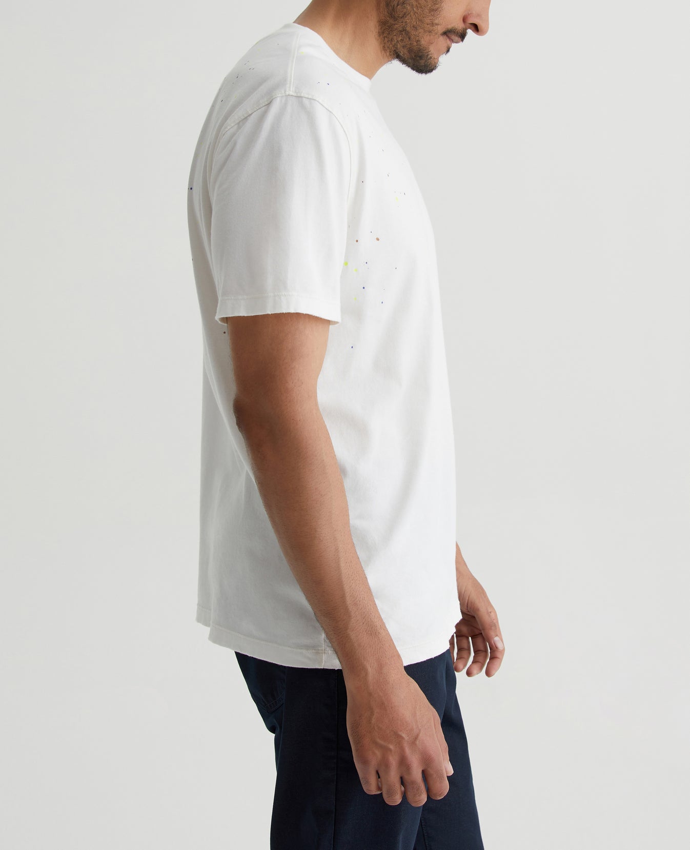 Bryce Crew Stone Dot White Multi Mens Top Photo 5