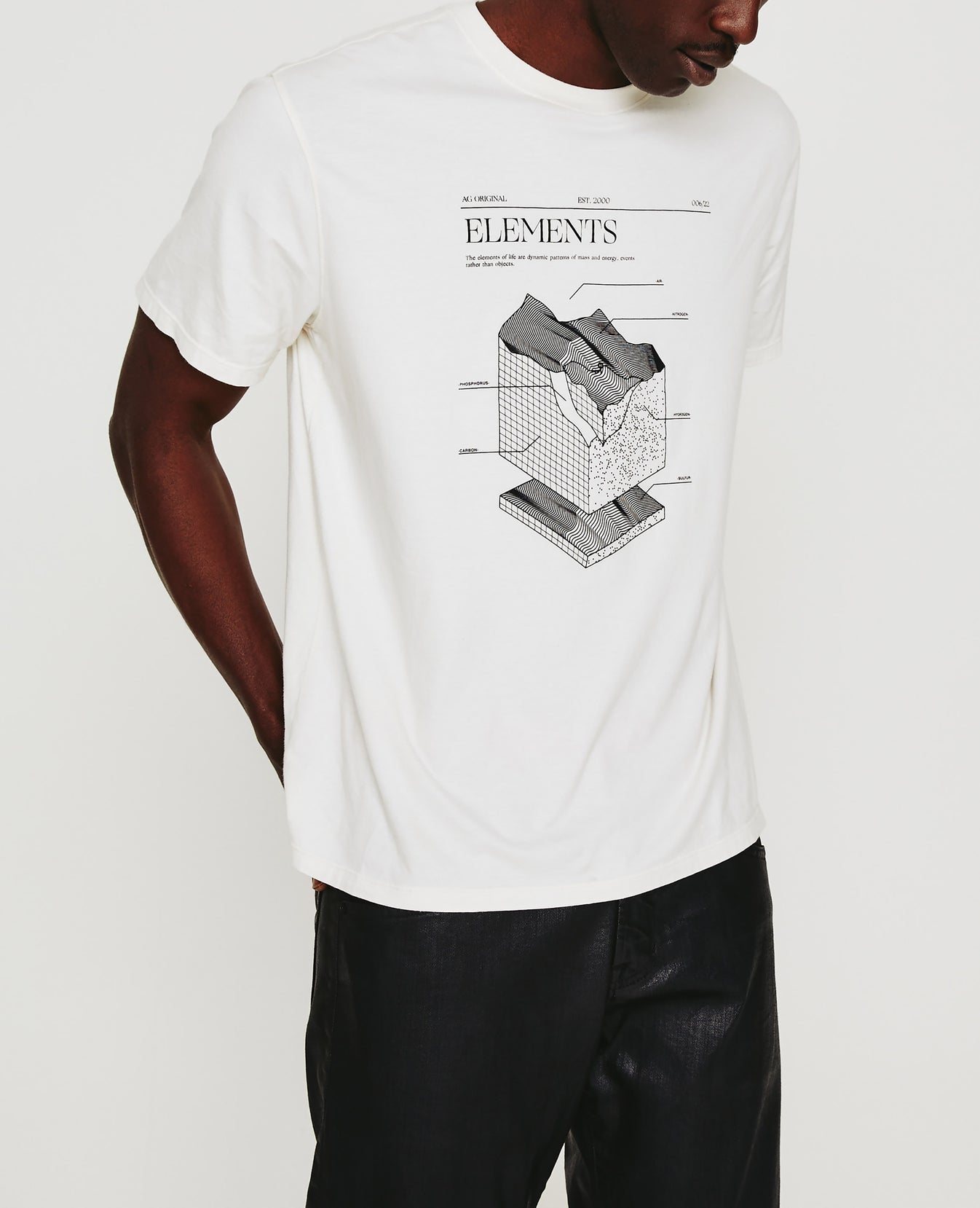 Bryce Crew Element White Cream Mens Top Photo 1
