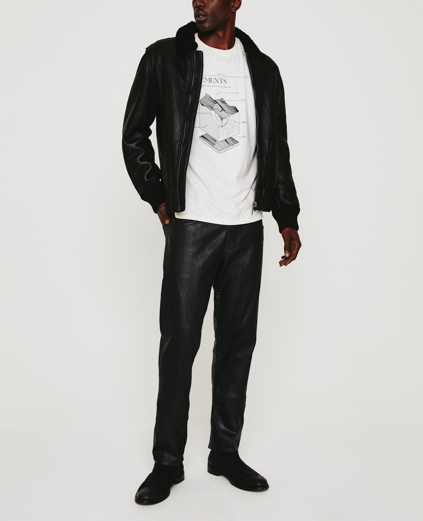 Bryce Crew Element White Cream Mens Top Photo 2