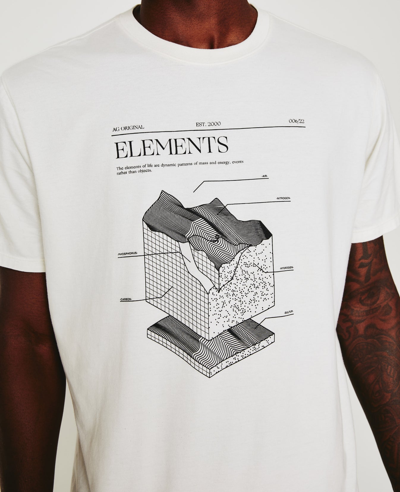 Bryce Crew Element White Cream Mens Top Photo 3