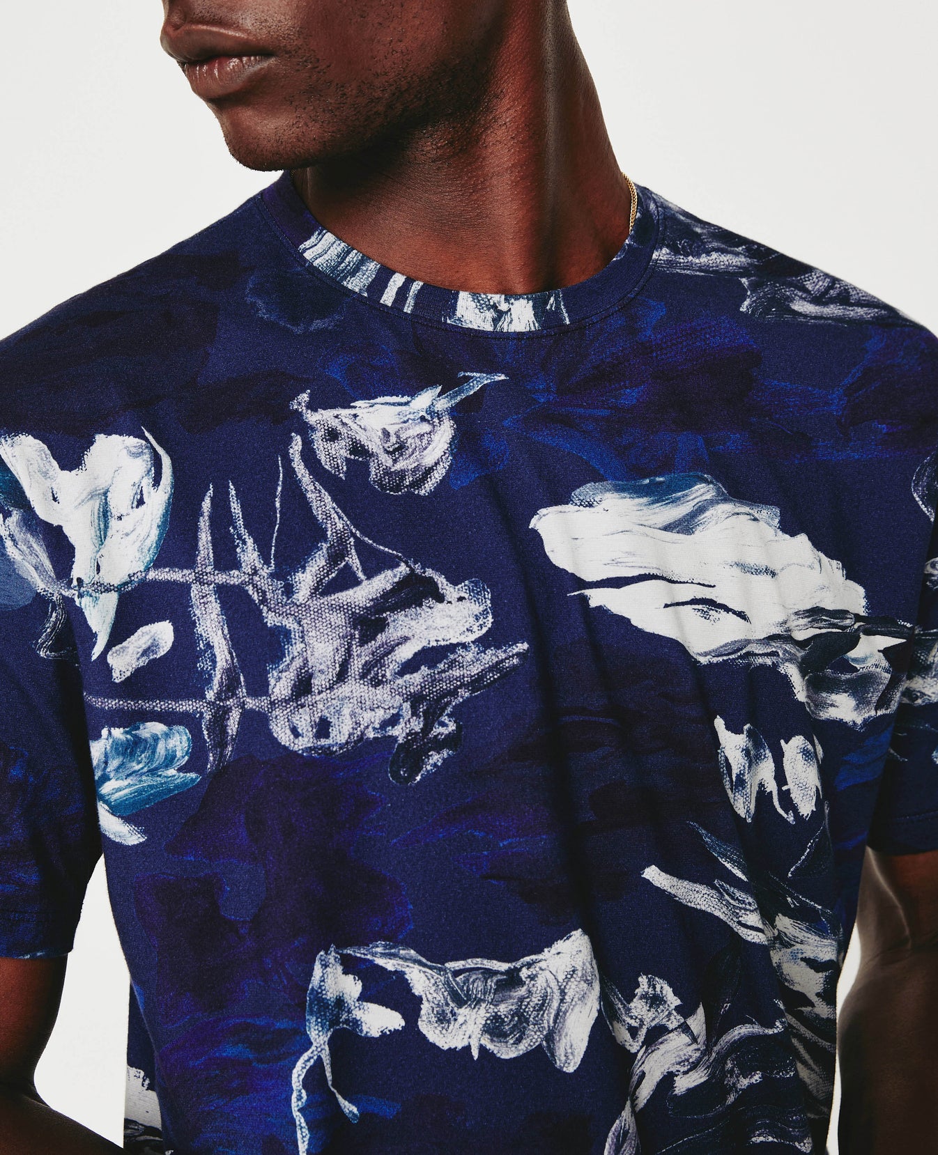 Bryce Crew Garden Camo Navy Multi Mens Top Photo 3