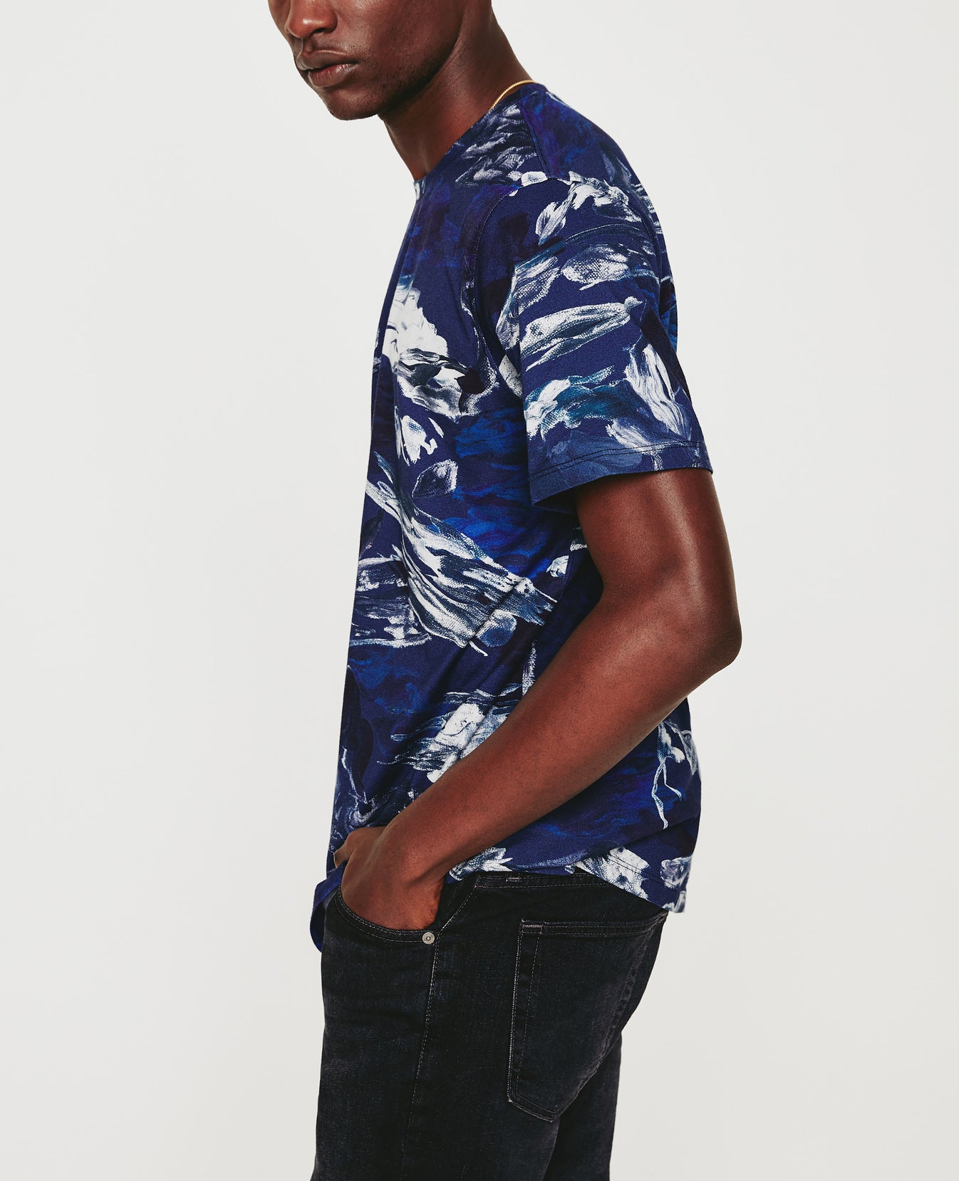 Bryce Crew Garden Camo Navy Multi Mens Top Photo 5