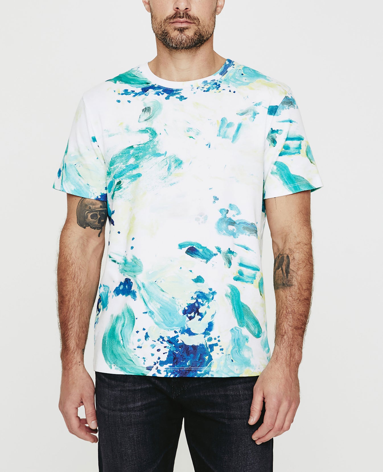 Bryce Crew Garden Paint Multicolor Classic Fit Crew Neck Men Tops Photo 1