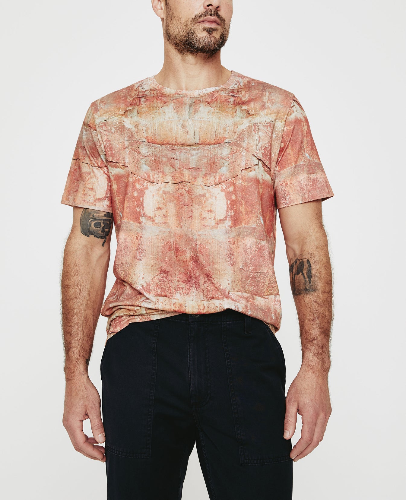 Bryce Crew Sandstone Warm Adobe Classic Fit Crew Neck Men Tops Photo 1