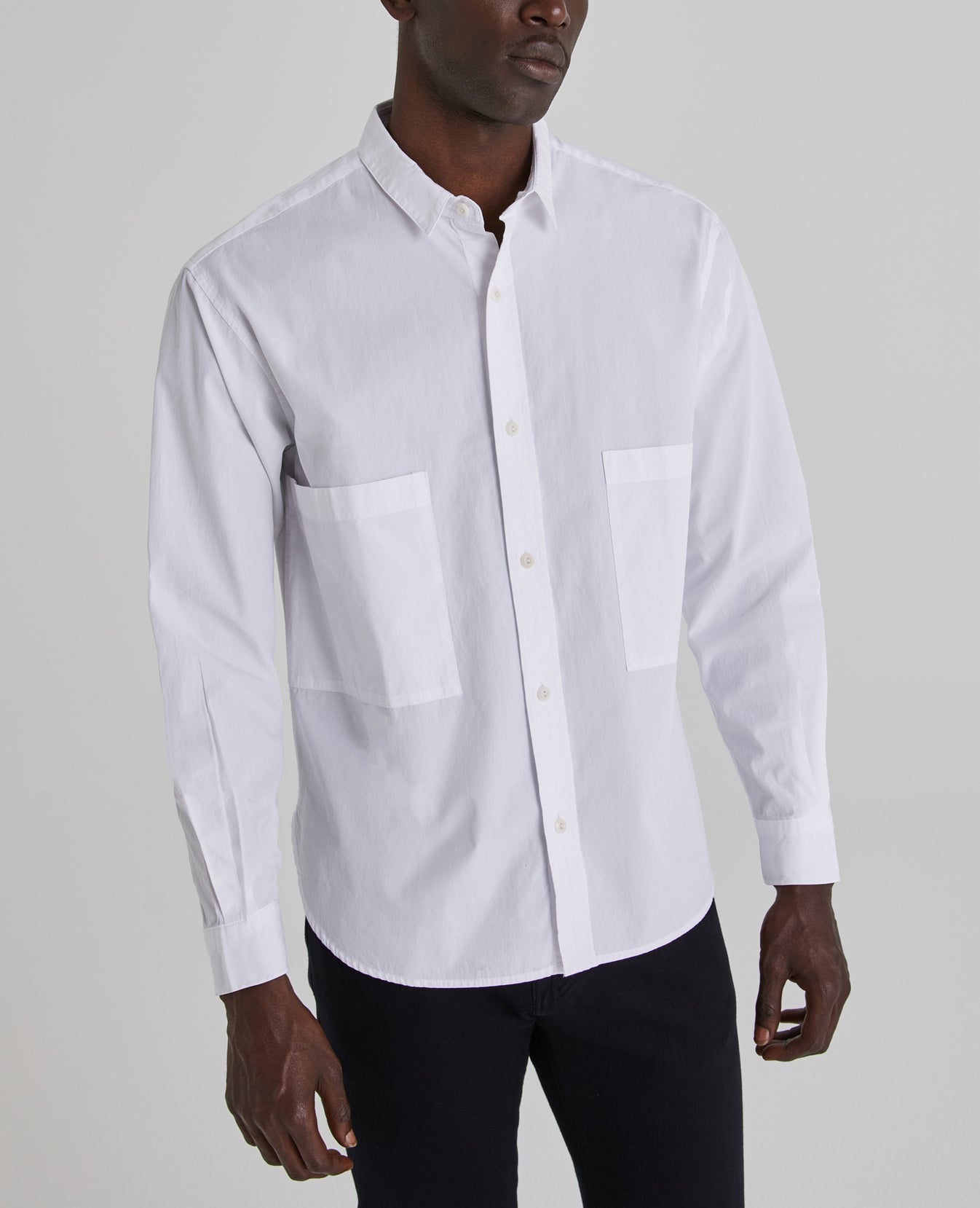 Shiro Oversized Pocket Shirt True White Oversized Pocket Shirt Men Tops Photo 1