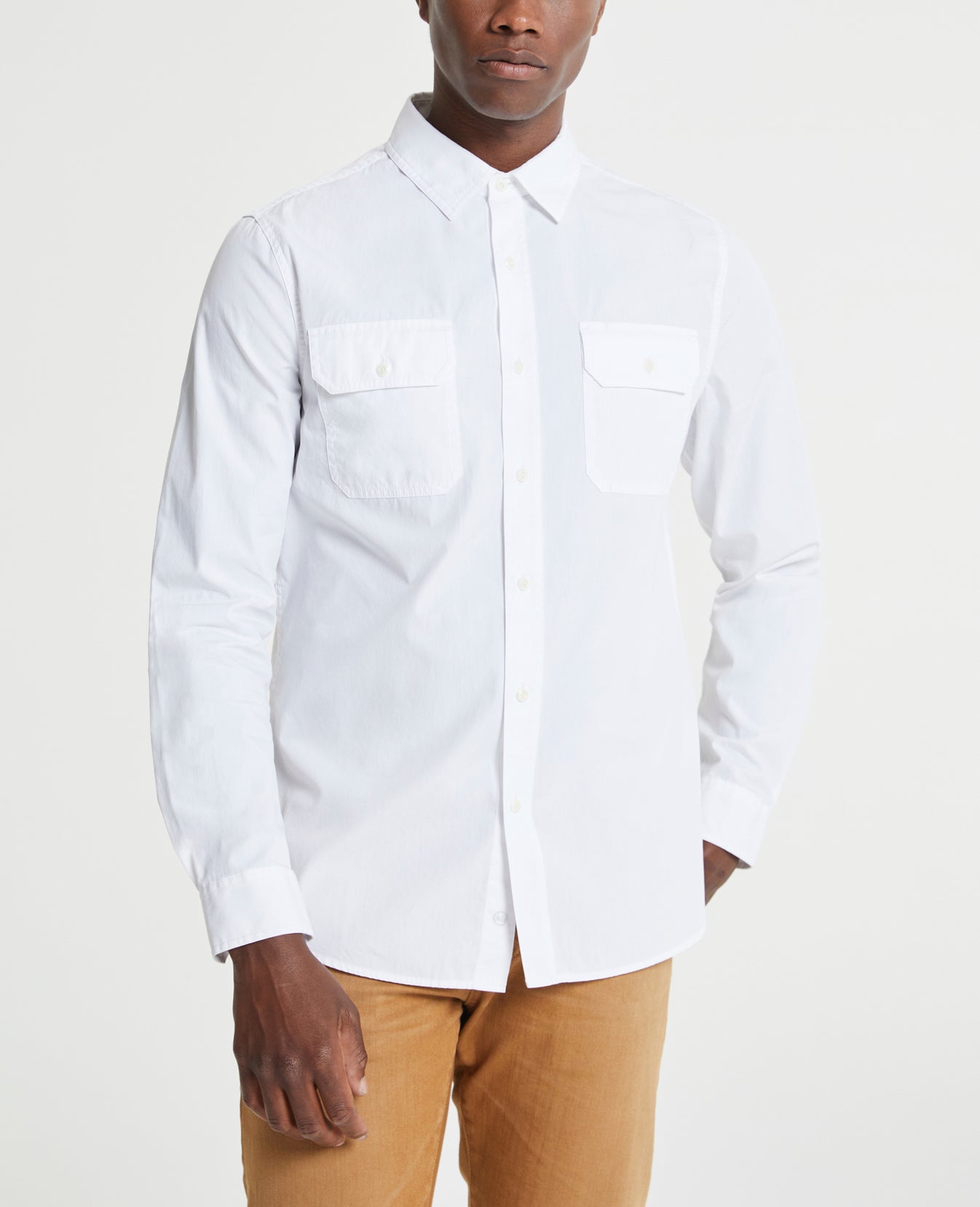 Benning Utility Shirt True White Mens Top Photo 1