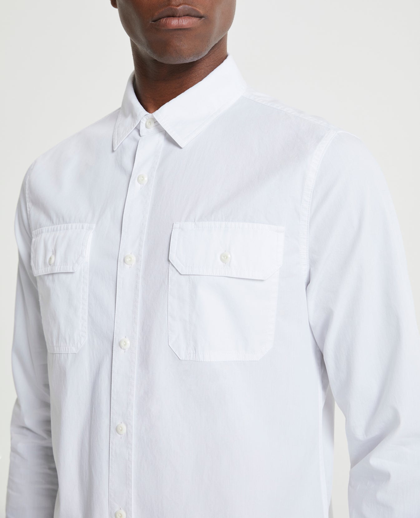 Benning Utility Shirt True White Mens Top Photo 3
