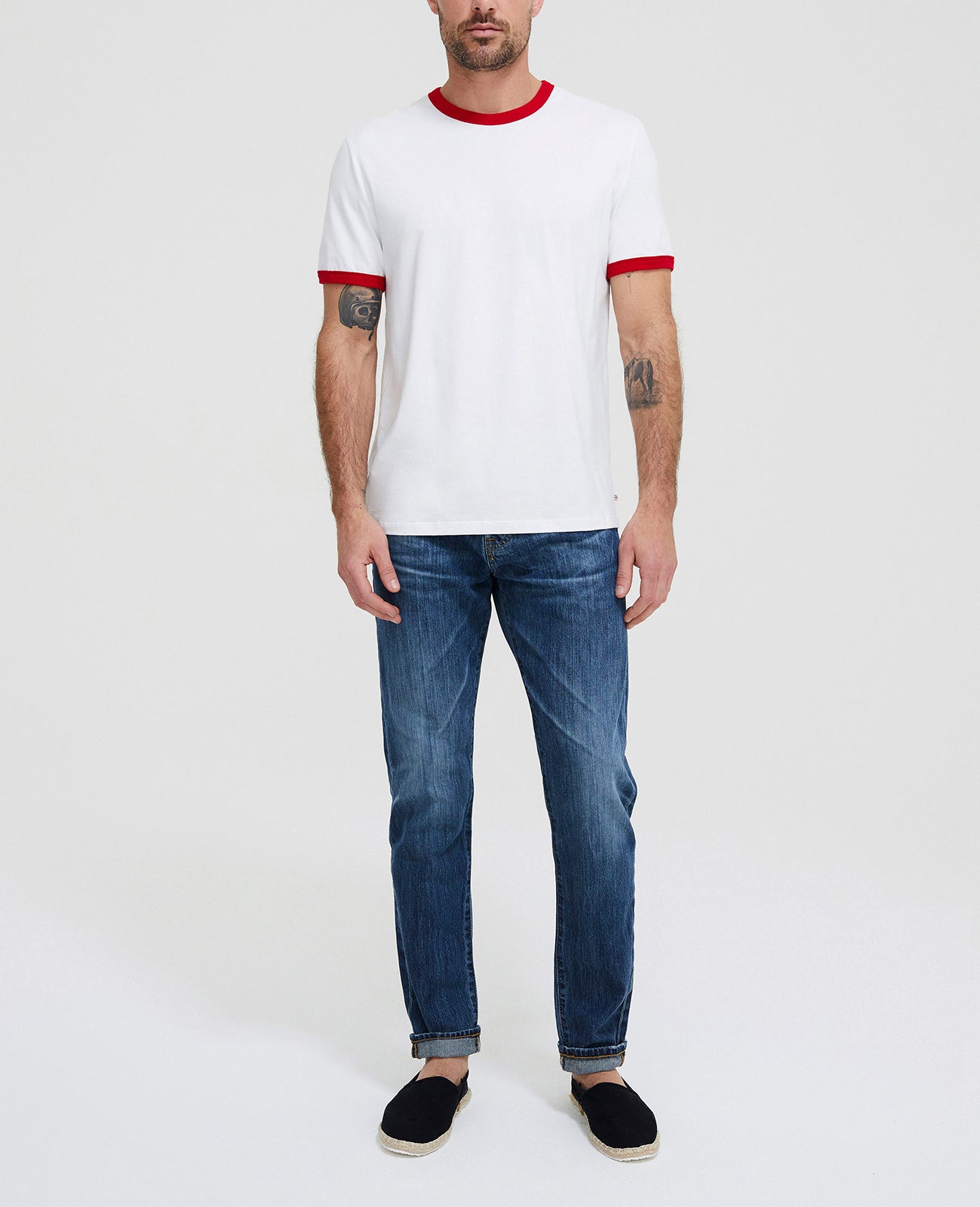 Anders Ringer Tee True White/Clever Red Short Sleeve Tee Men Tops Photo 4