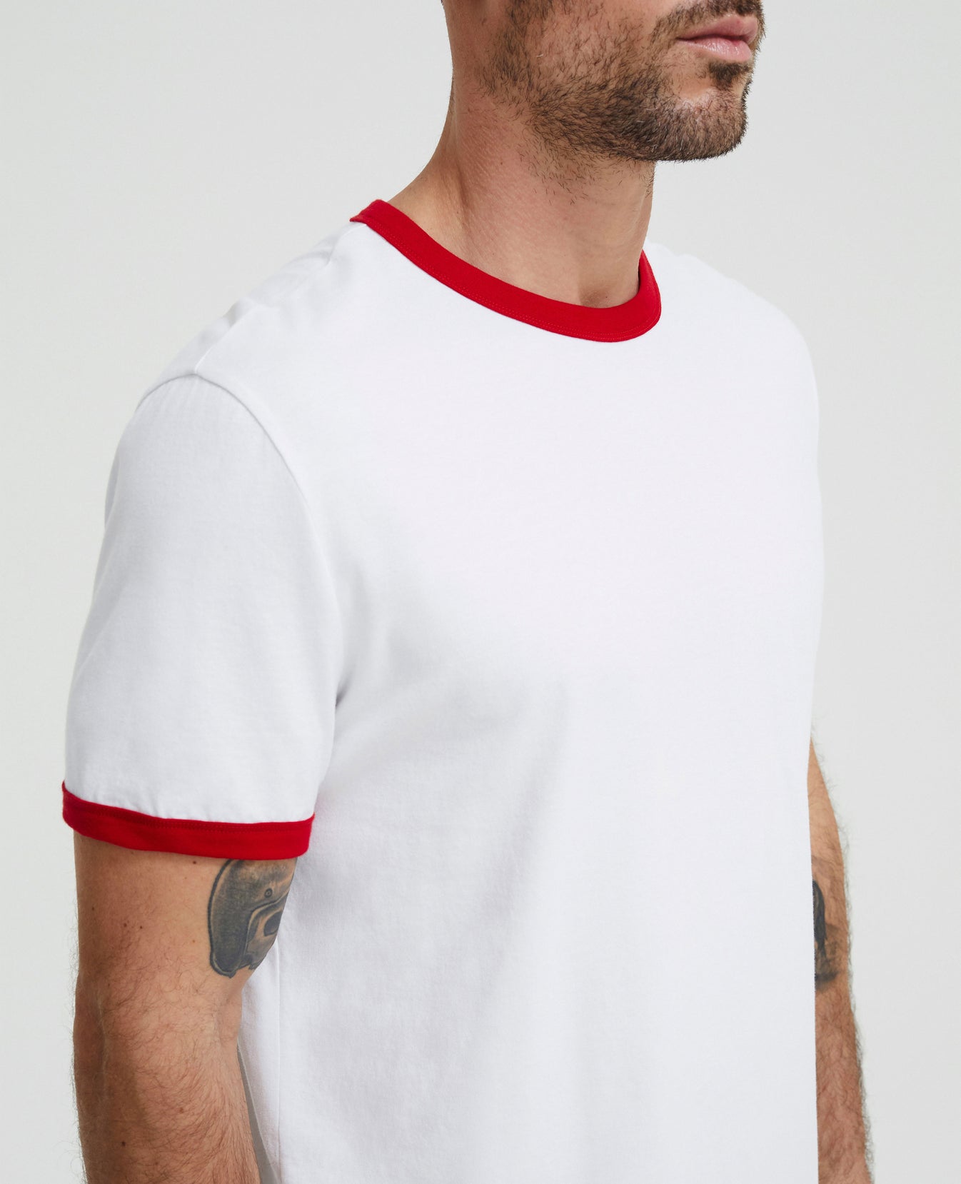 Anders Ringer Tee True White/Clever Red Short Sleeve Tee Men Tops Photo 6