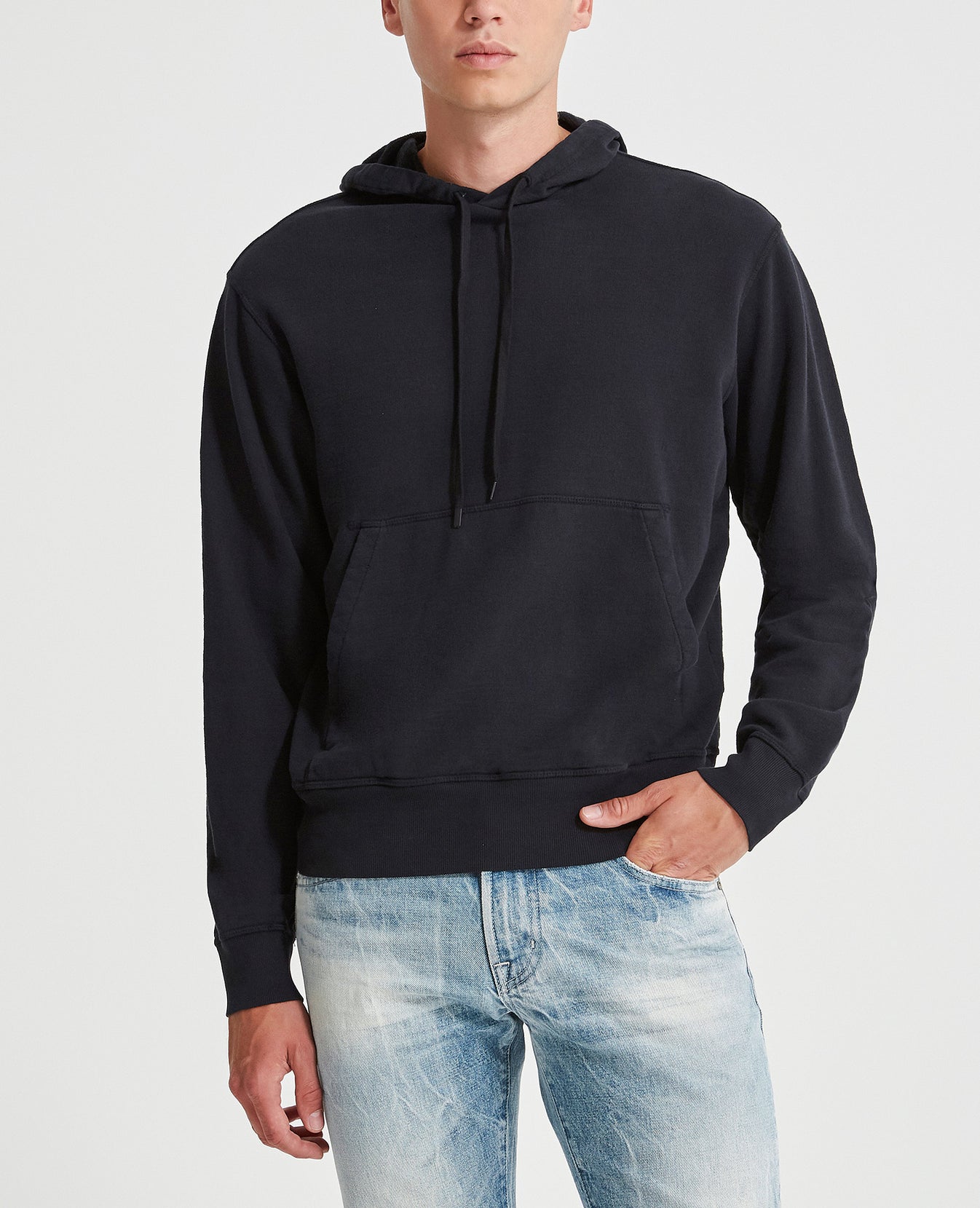Hydro Pullover Hoodie True Black Hoodie Pullover Men Tops Photo 2