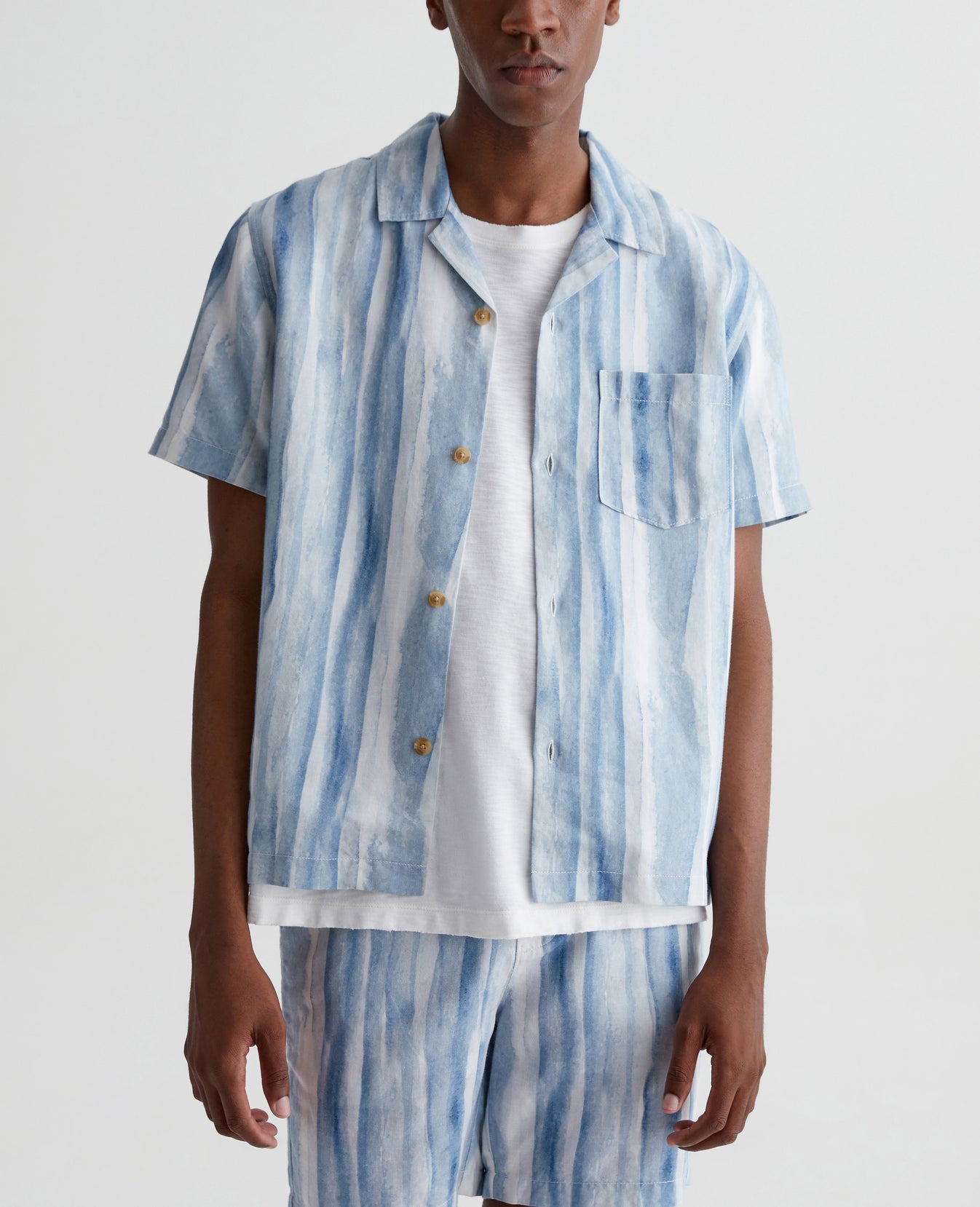 Foster Shirt Brush Strokes Clear Skies Mens Top Photo 1