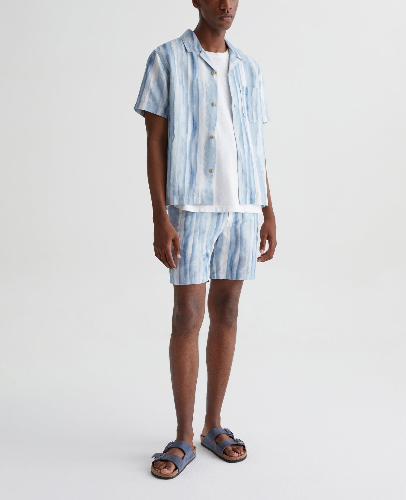 Foster Shirt Brush Strokes Clear Skies Mens Top Photo 2