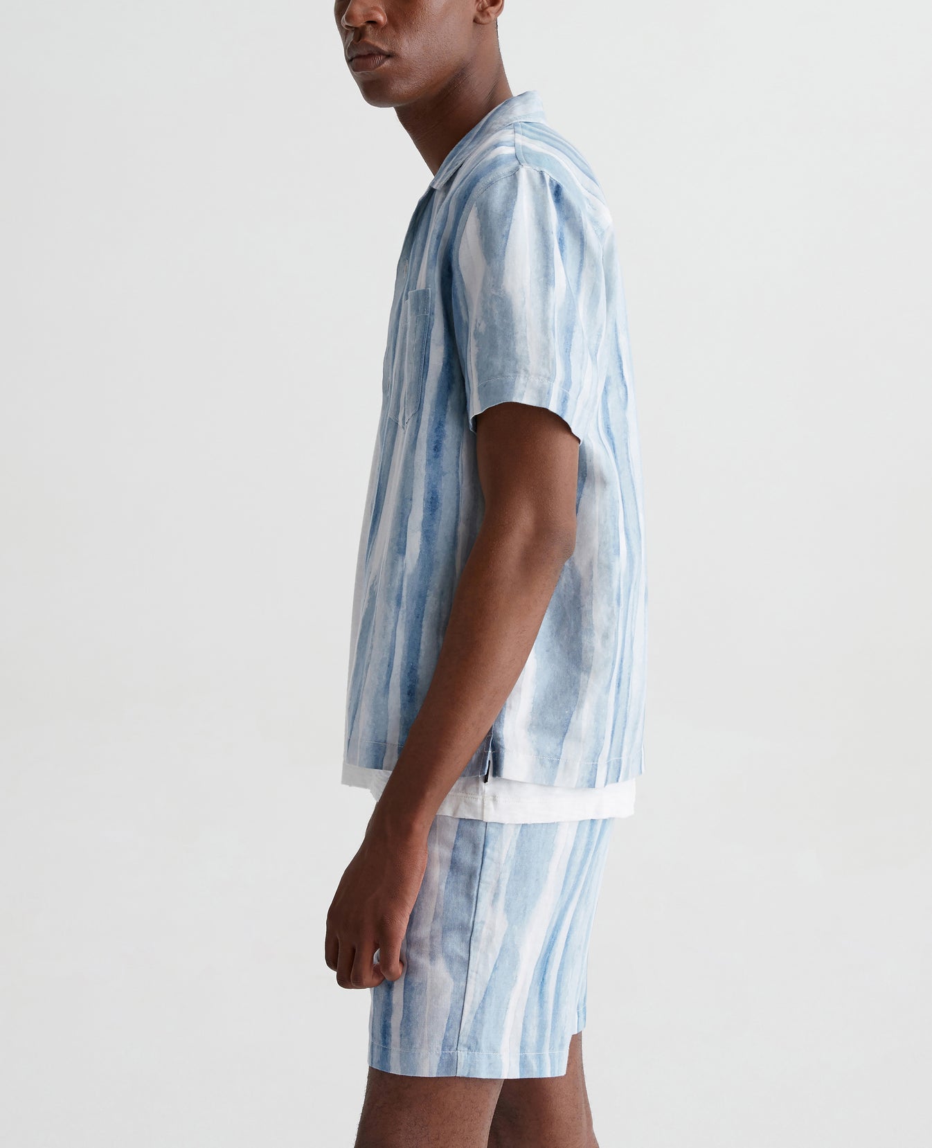 Foster Shirt Brush Strokes Clear Skies Mens Top Photo 3