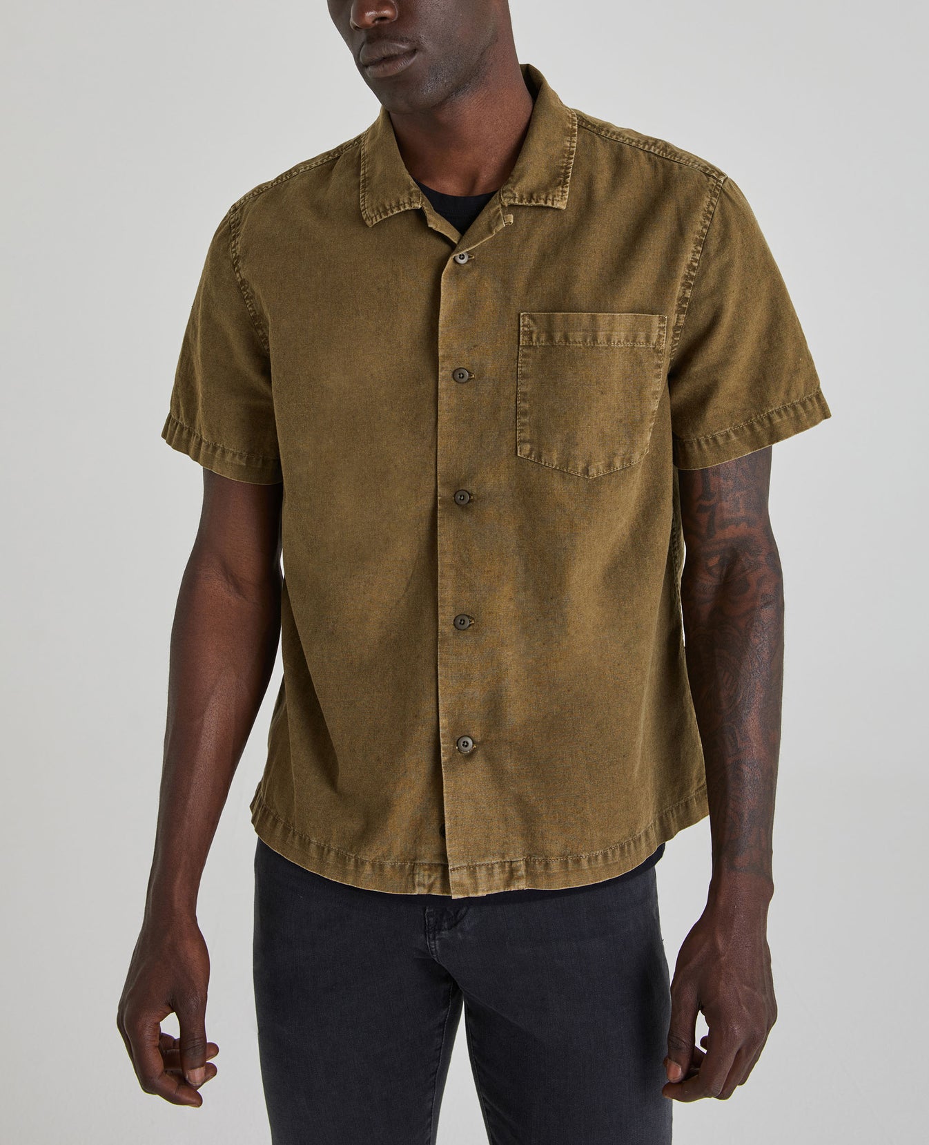 Foster Short Sleeve Shirt Sulfur X Notting Vine Classic Crew Neck Tee Men Tops Photo 1