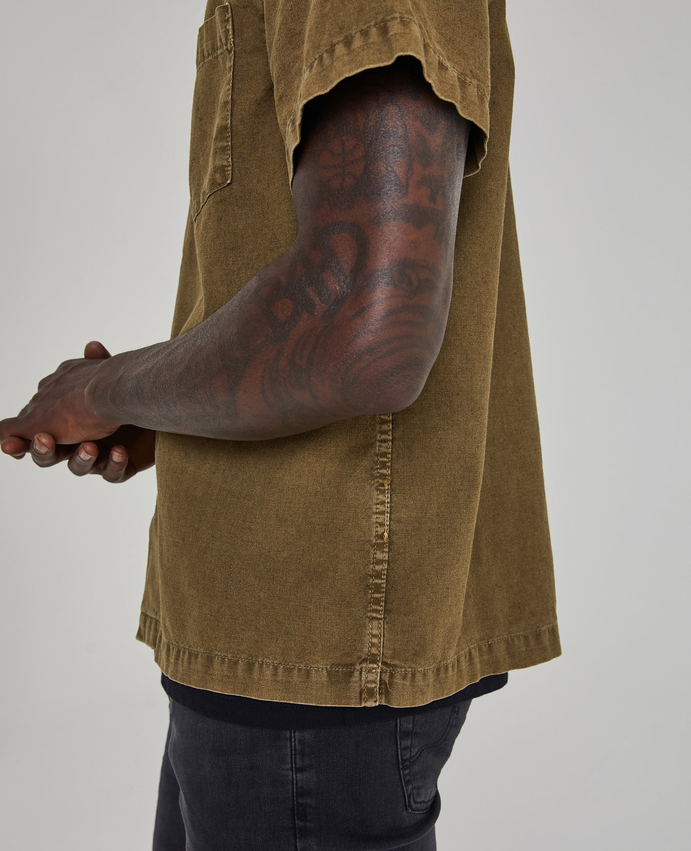 Foster Short Sleeve Shirt Sulfur X Notting Vine Classic Crew Neck Tee Men Tops Photo 3