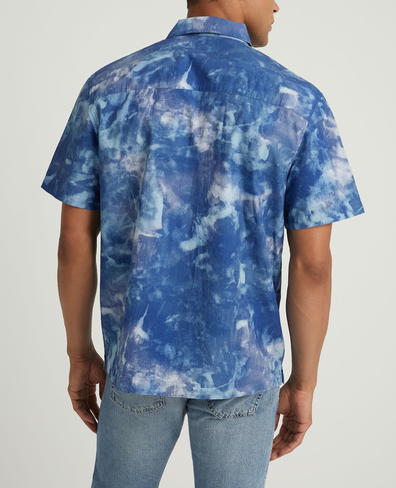 Foster Short Sleeve Shirt Abstract Tiedye Night Rain Classic Crew Neck Tee Men Tops Photo 3