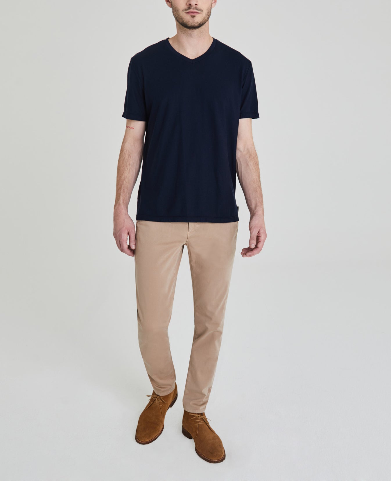Bryce Vee True Navy Classic Fit Vee Men Tops Photo 3