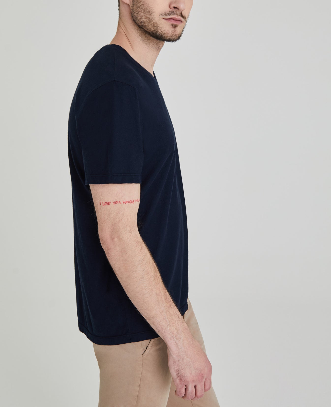 Bryce Vee True Navy Classic Fit Vee Men Tops Photo 4