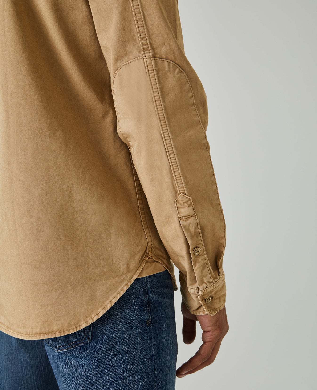 Benning Sleeve Patch Shirt Sulfur Sandy Pail Long Sleeve Shirt Men Tops Photo 4