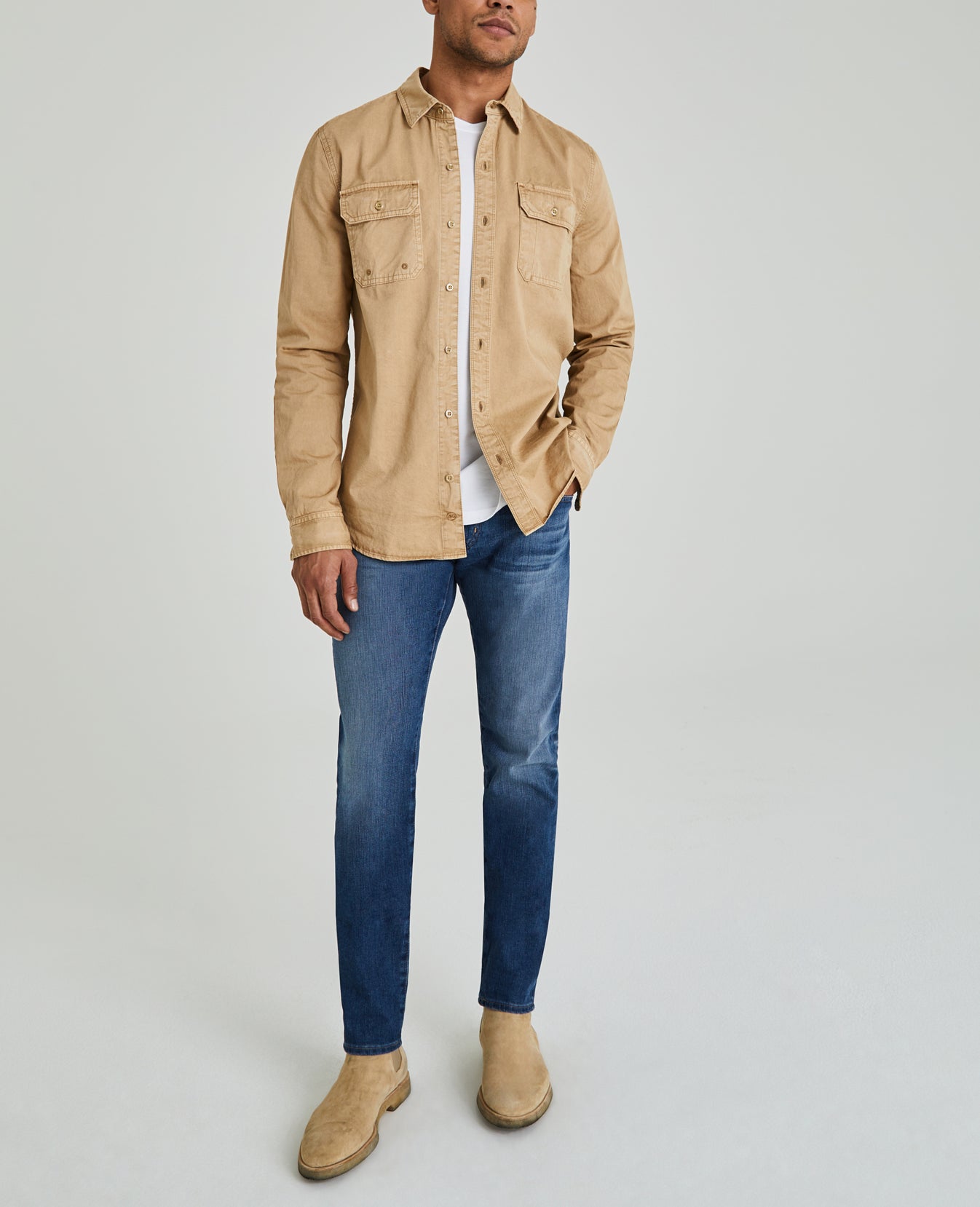 Benning Sleeve Patch Shirt Sulfur Sandy Pail Long Sleeve Shirt Men Tops Photo 6