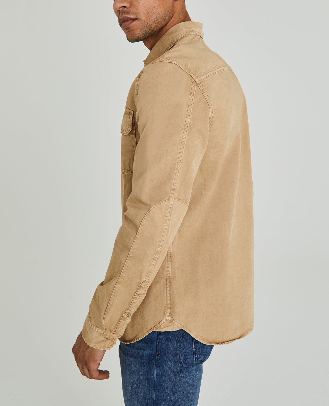Benning Sleeve Patch Shirt Sulfur Sandy Pail Long Sleeve Shirt Men Tops Photo 6