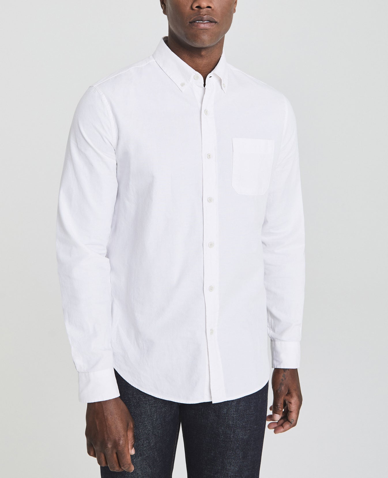 Ace Pocket Shirt Ivory Dust Long Sleeve Shirt Men Tops Photo 1