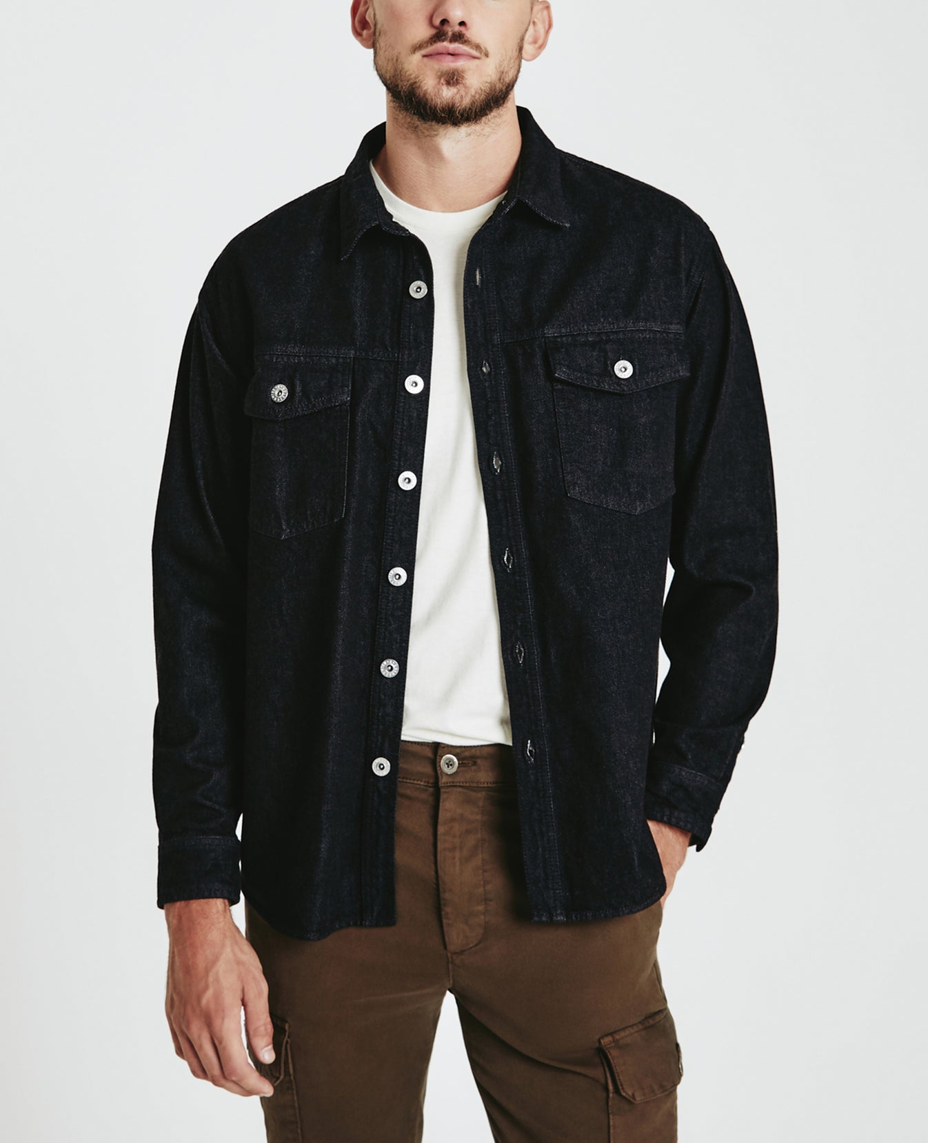Elias Shirt Jacket Seabed Classic Overshirt Men Tops Photo 2