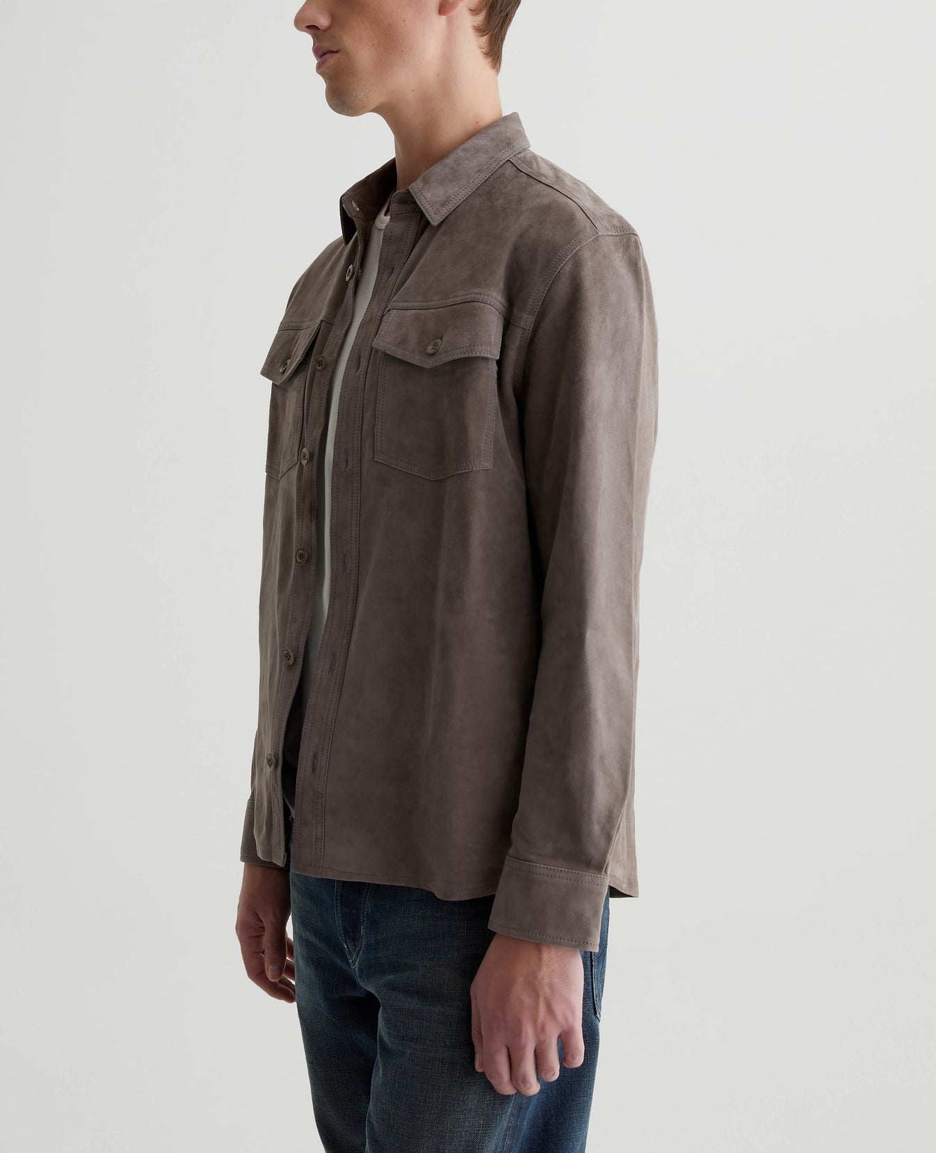 Elias Shirt Jacket Lunar Soil Mens Top Photo 2