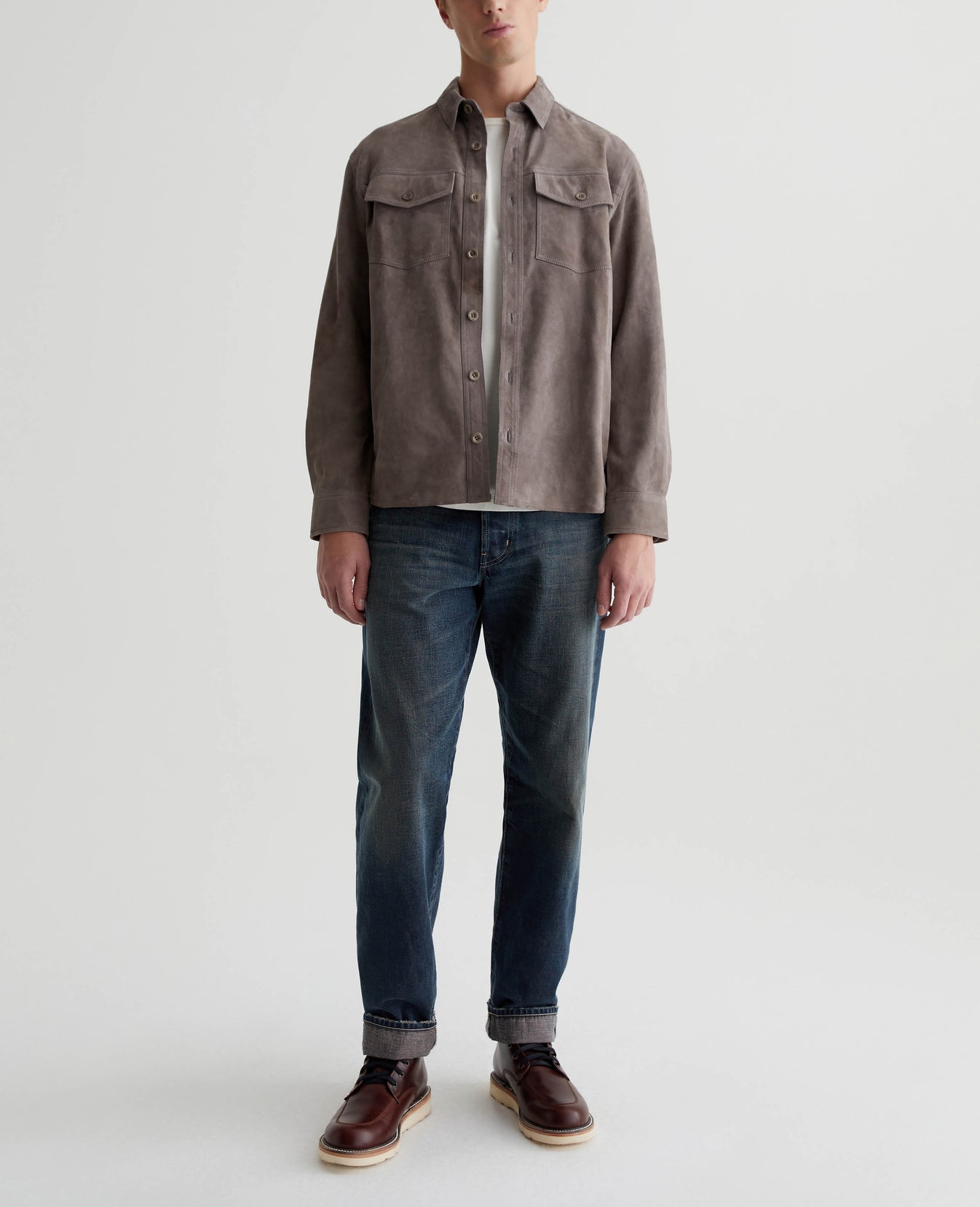Elias Shirt Jacket Lunar Soil Mens Top Photo 4