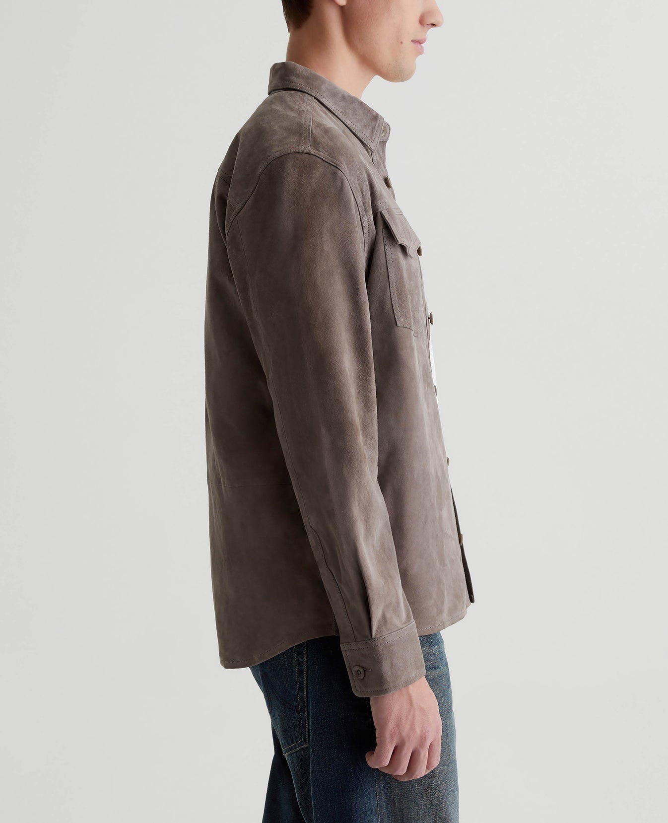 Elias Shirt Jacket Lunar Soil Mens Top Photo 5