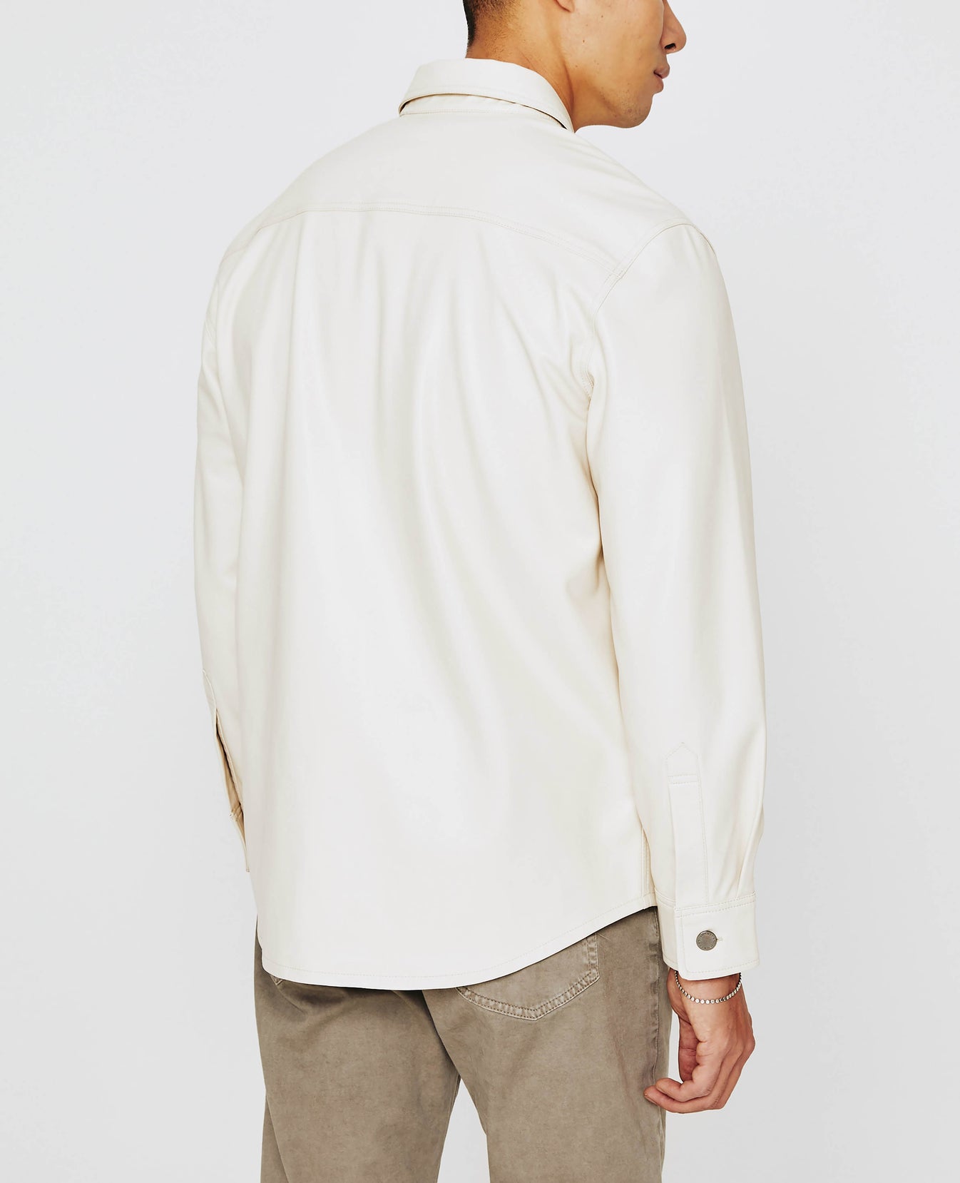 Elias Shirt Jacket Ivory Dust mens Top Photo 6