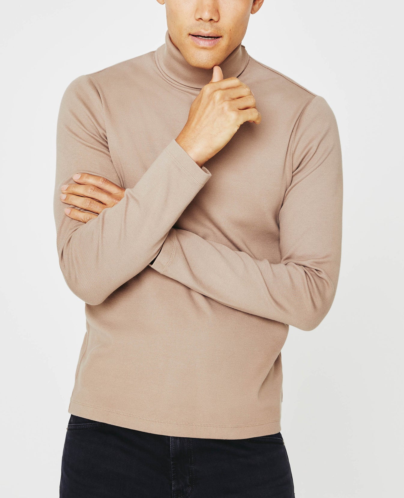 Canon Long Sleeve Turtleneck Birch Bark Long Sleeve Turtleneck Men Tops Photo 3