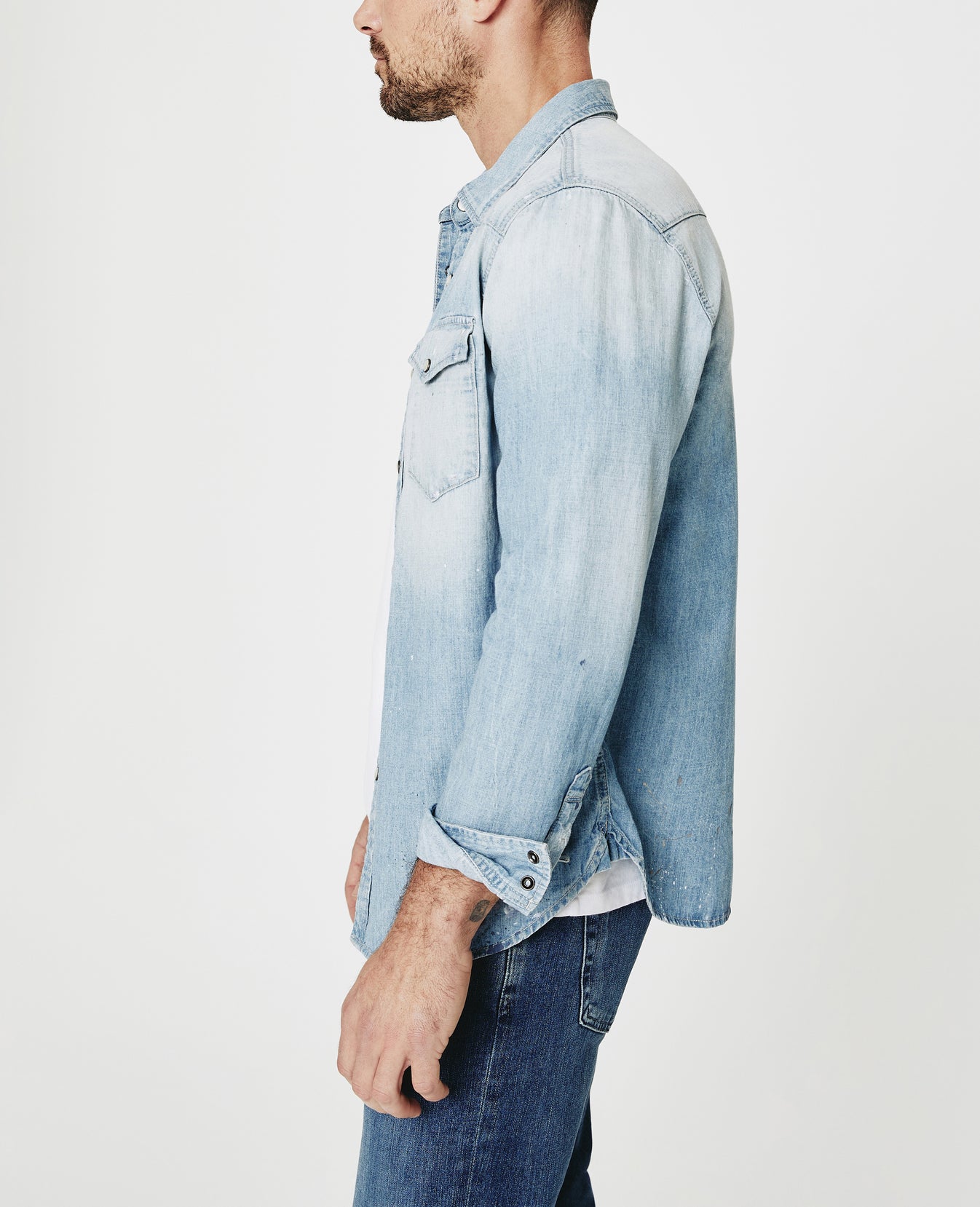 Aiden Western Shirt 21 Years Petroglyph Painted Classic Fit L/S Button Up West Men Tops Photo 2