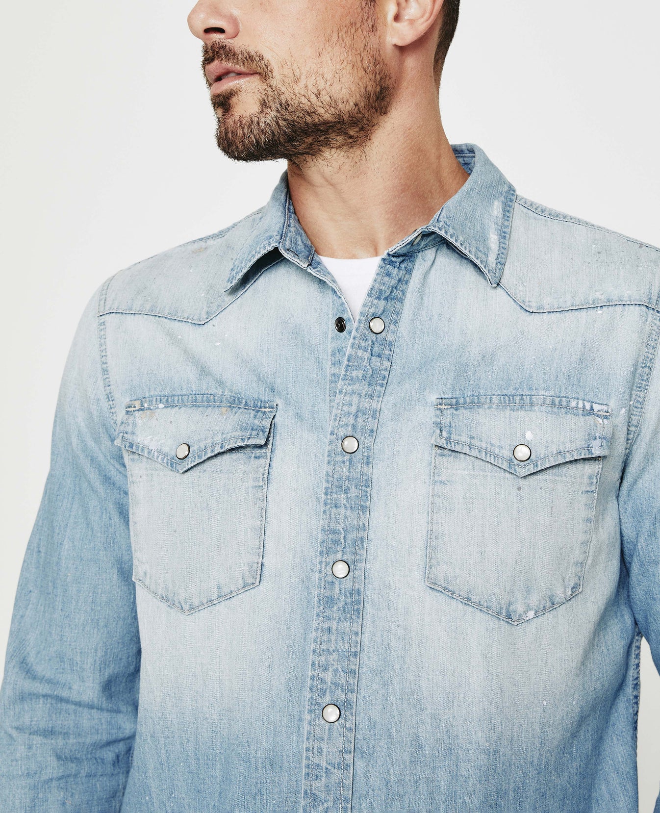 Aiden Western Shirt 21 Years Petroglyph Painted Classic Fit L/S Button Up West Men Tops Photo 6