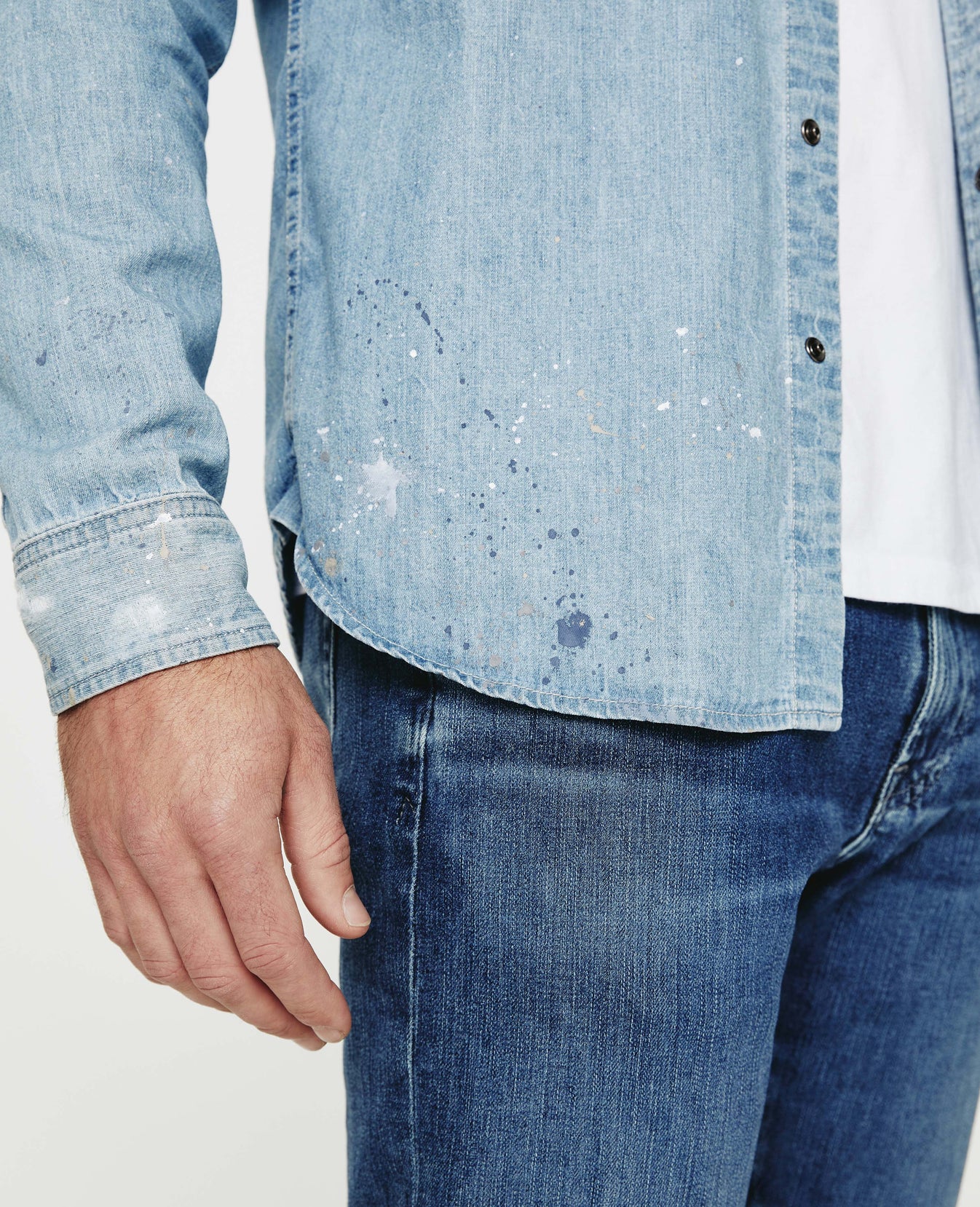 Aiden Western Shirt 21 Years Petroglyph Painted Classic Fit L/S Button Up West Men Tops Photo 6