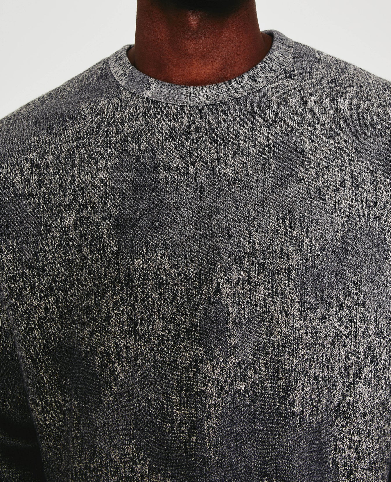 Arc Crew Ikat Heather Grey Multi Mens Top Photo 3